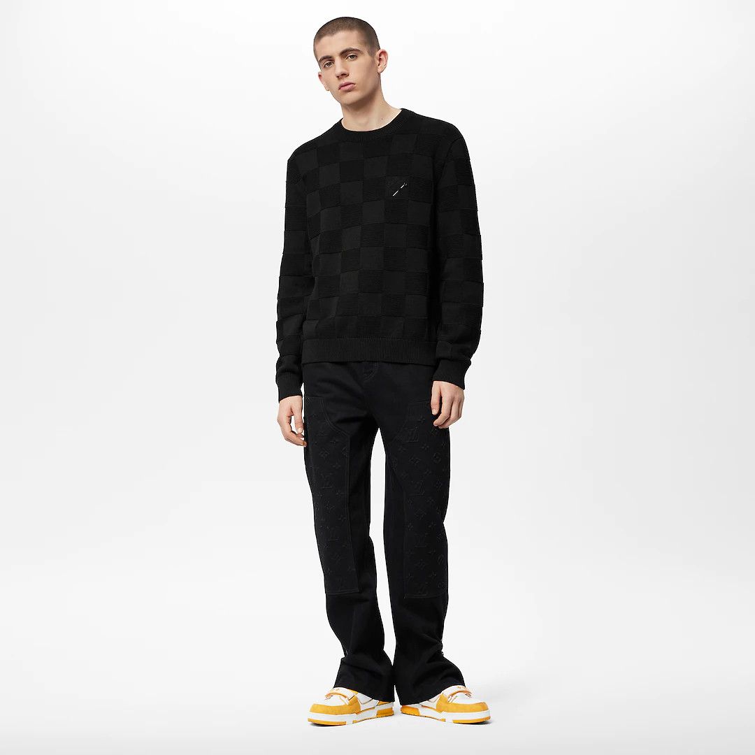 Damier Stitch Crewneck - Louis Vuitton ®  Louis vuitton, Louis vuitton  damier, Crew neck