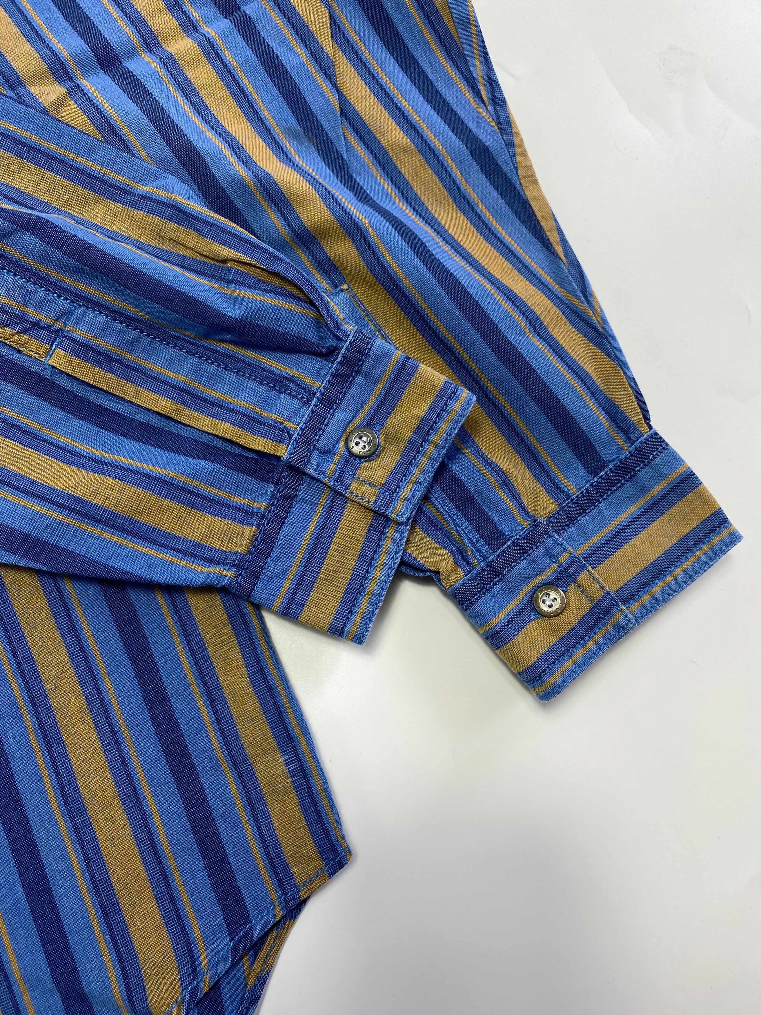 Cowboy Equipment × Levi's Vintage Clothing Levis 90s Vintage Twin Pocket Stripe Cotton Shirt Size US L / EU 52-54 / 3 - 5 Thumbnail