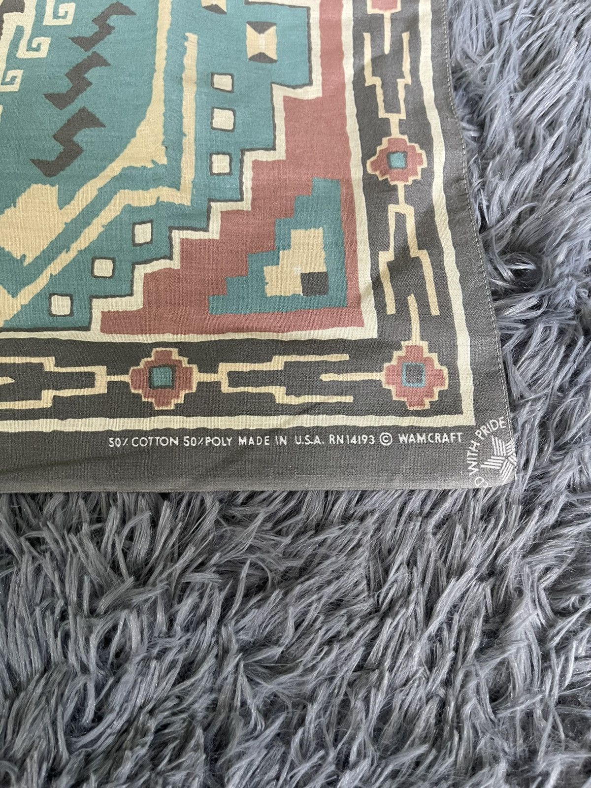 Vintage Vintage 80s made in USA Actec Navajo print bandana Size ONE SIZE - 2 Thumbnail