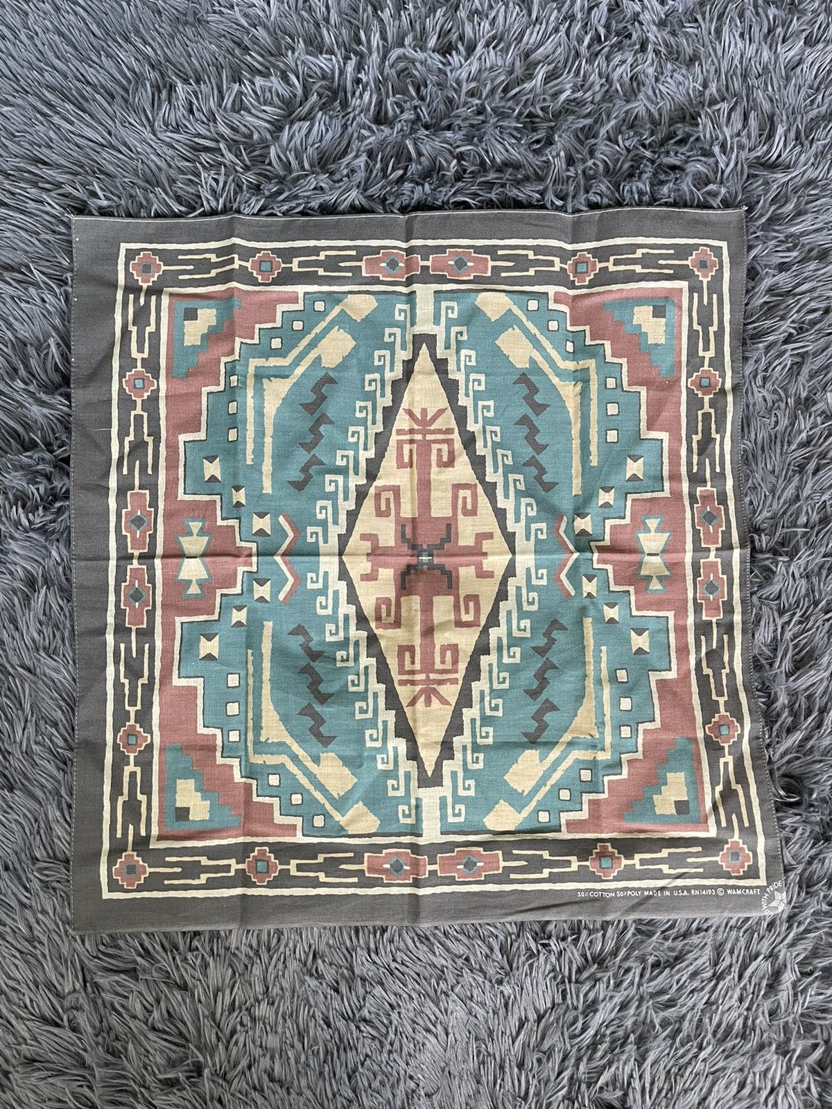 Vintage Vintage 80s made in USA Actec Navajo print bandana Size ONE SIZE - 1 Thumbnail