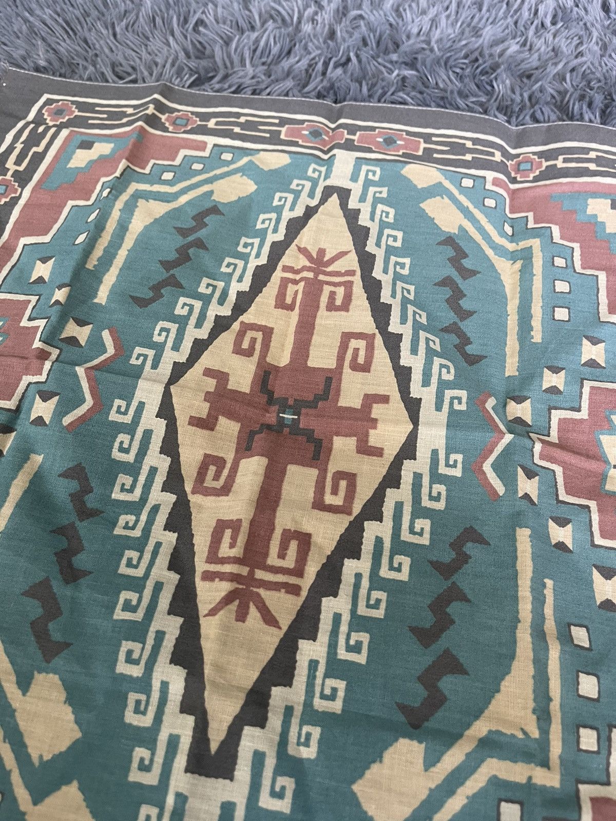 Vintage Vintage 80s made in USA Actec Navajo print bandana Size ONE SIZE - 3 Thumbnail