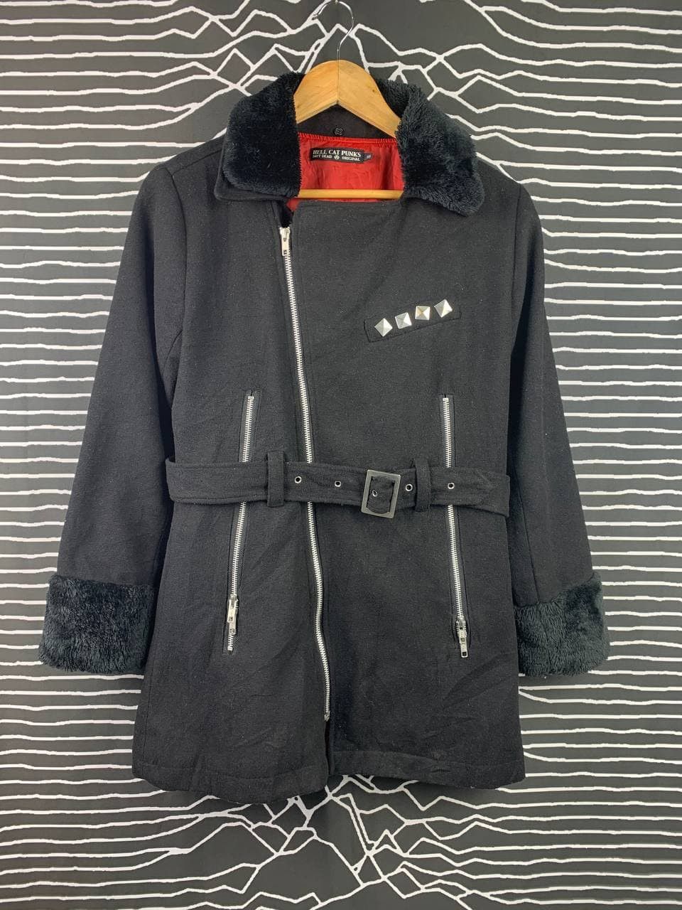 Japanese Brand Hell Cat Punks Double Collar Long Jacket Size US S / EU 44-46 / 1 - 2 Thumbnail