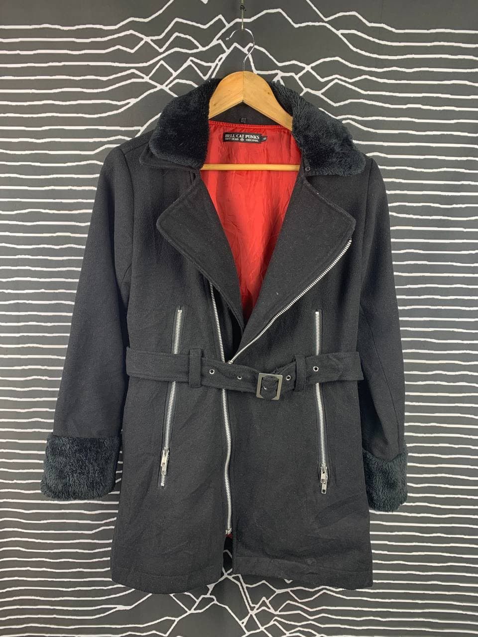 Japanese Brand Hell Cat Punks Double Collar Long Jacket Size US S / EU 44-46 / 1 - 6 Thumbnail