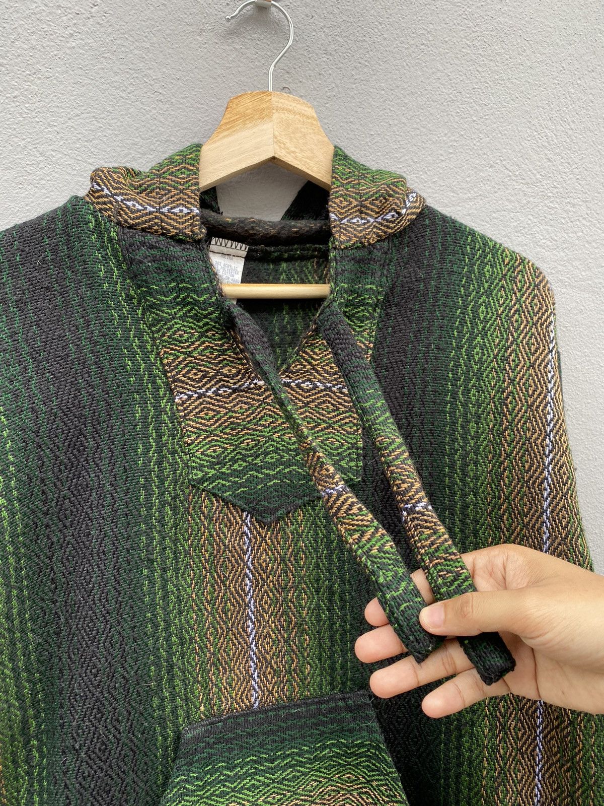 Mexican Threads vintage rare woven mexican baja jumper hoodie Size US M / EU 48-50 / 2 - 3 Thumbnail