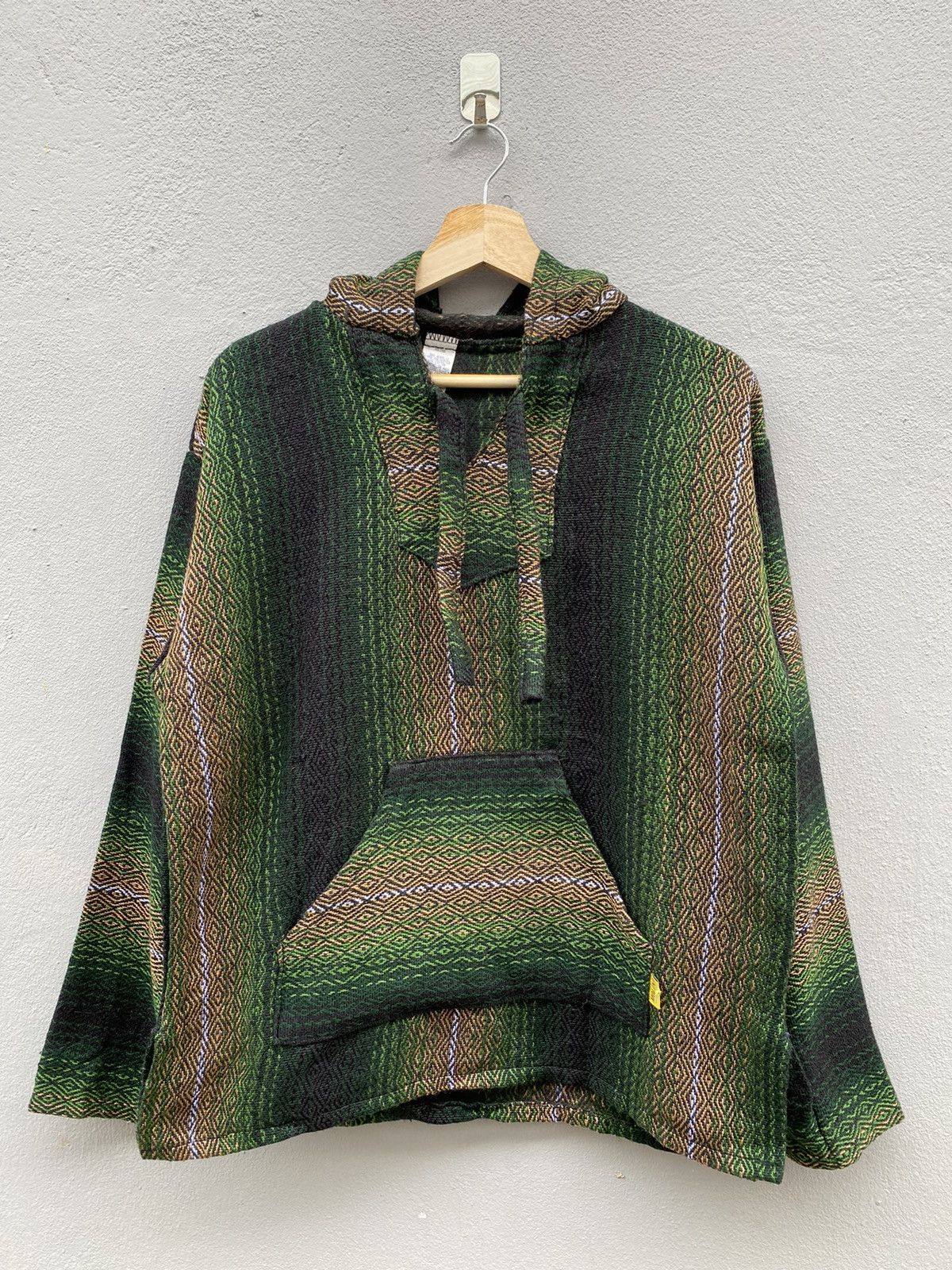 Mexican Threads vintage rare woven mexican baja jumper hoodie Size US M / EU 48-50 / 2 - 1 Thumbnail