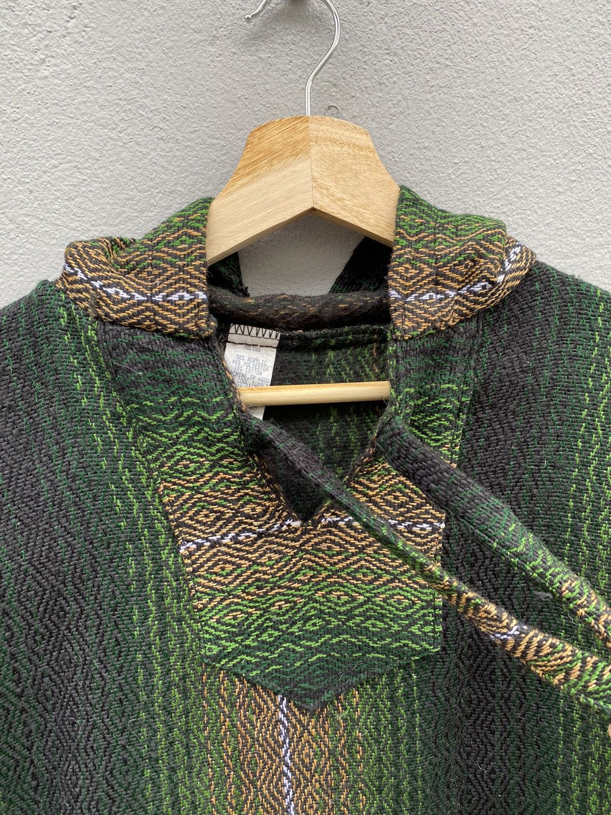 Mexican Threads vintage rare woven mexican baja jumper hoodie Size US M / EU 48-50 / 2 - 4 Thumbnail