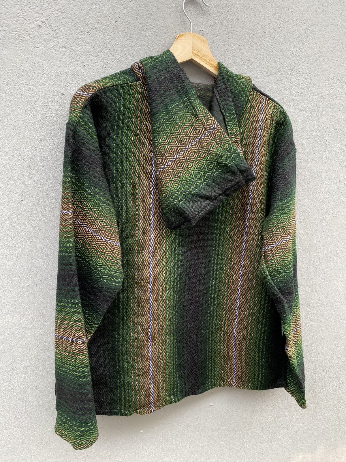 Mexican Threads vintage rare woven mexican baja jumper hoodie Size US M / EU 48-50 / 2 - 10 Thumbnail