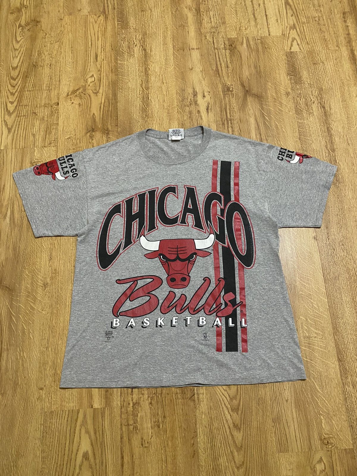 Vtg 80s Lee Sport Chicago Bulls Faded Shirt L Jersey 90s Michael Jordan