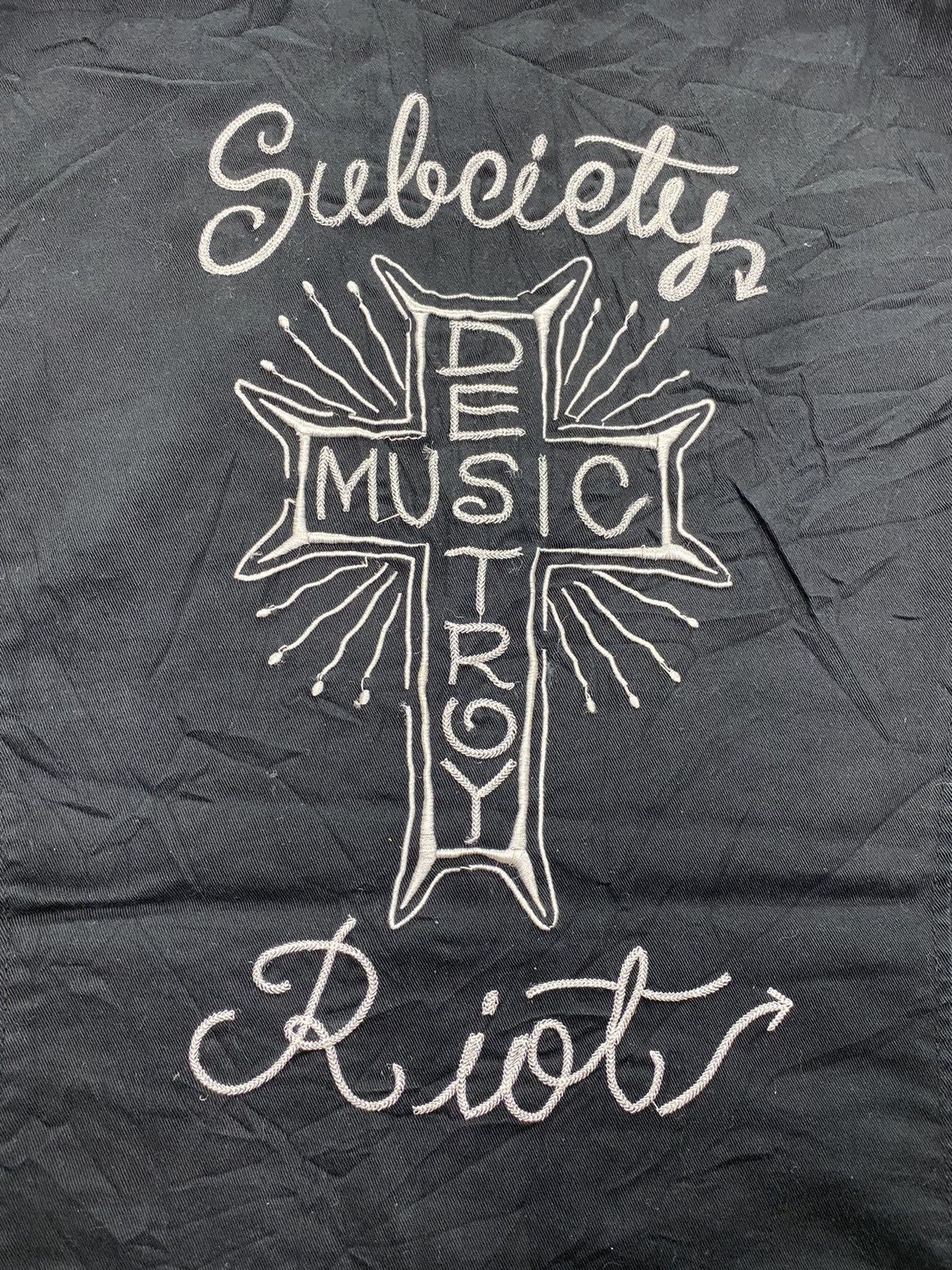 Japanese Brand Subciety Riot Japanese Brand Embroidered Spell Out Vest Size US M / EU 48-50 / 2 - 4 Thumbnail
