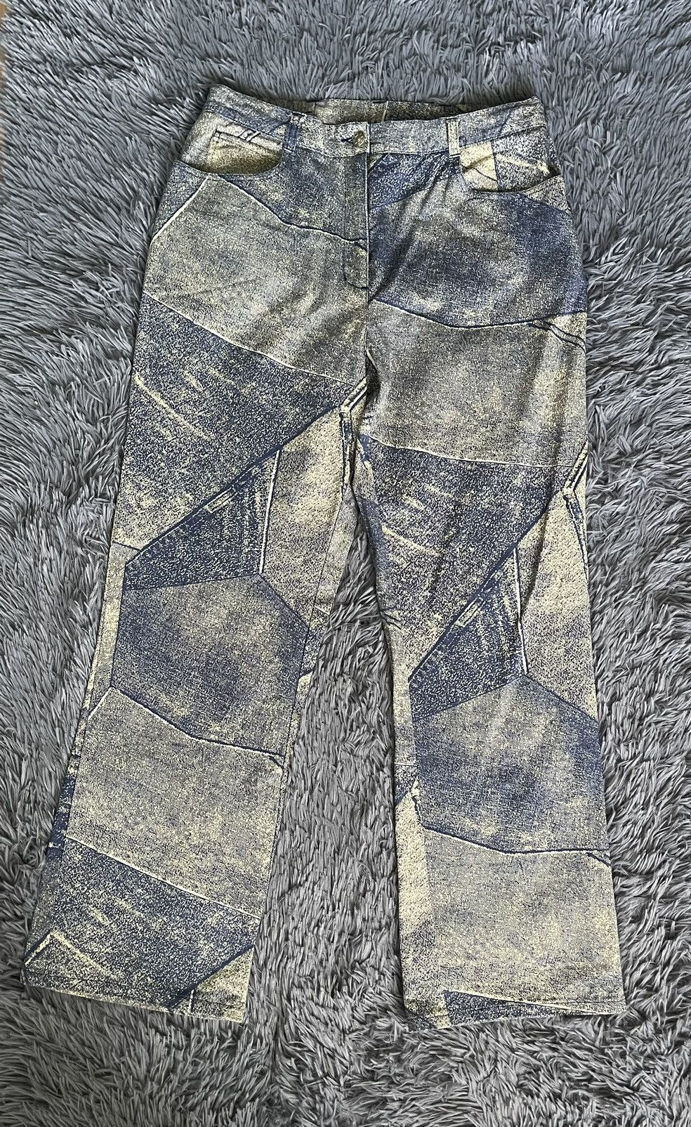 Japanese Brand × Vintage 90s vintage jeans pattern Avant Garde Japanese style pants Size 36" / US 14 / IT 50 - 3 Thumbnail