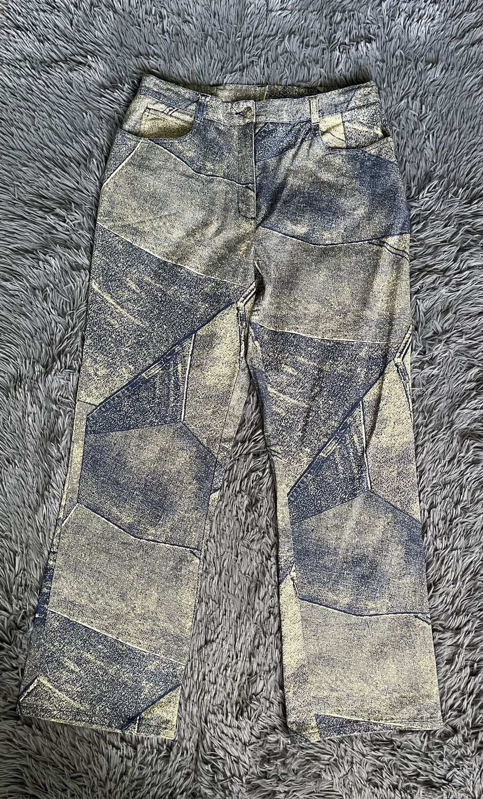 Japanese Brand × Vintage 90s vintage jeans pattern Avant Garde Japanese style pants Size 36" / US 14 / IT 50 - 2 Thumbnail