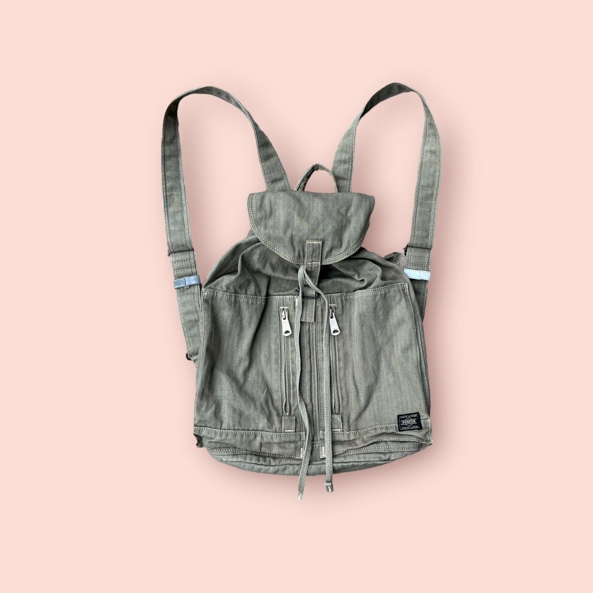 VINTAGE PORTER HERRINGBONE MINI BACKPACK/RUCKSACK