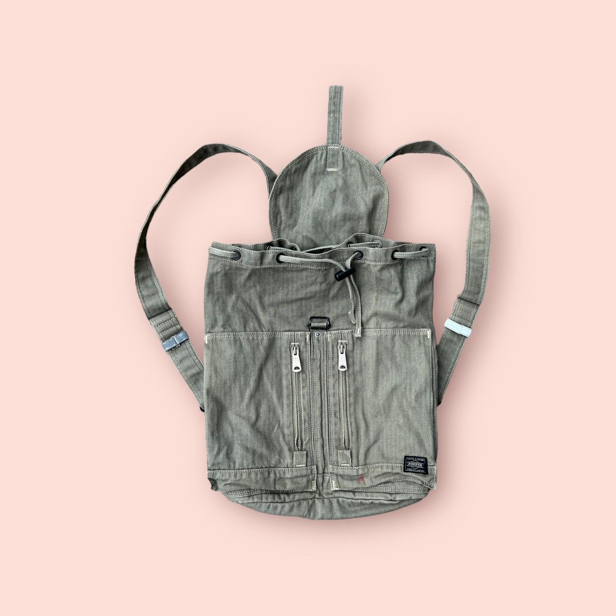 Japanese Brand VINTAGE PORTER HERRINGBONE MINI BACKPACK/RUCKSACK Size ONE SIZE - 2 Thumbnail