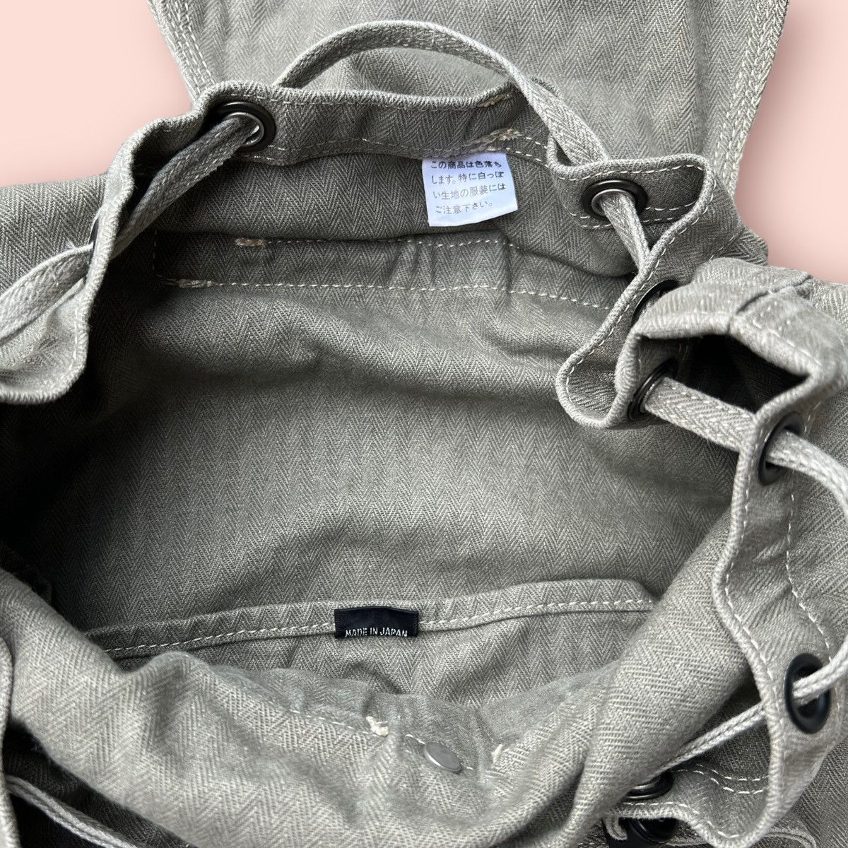 Japanese Brand VINTAGE PORTER HERRINGBONE MINI BACKPACK/RUCKSACK Size ONE SIZE - 12 Thumbnail