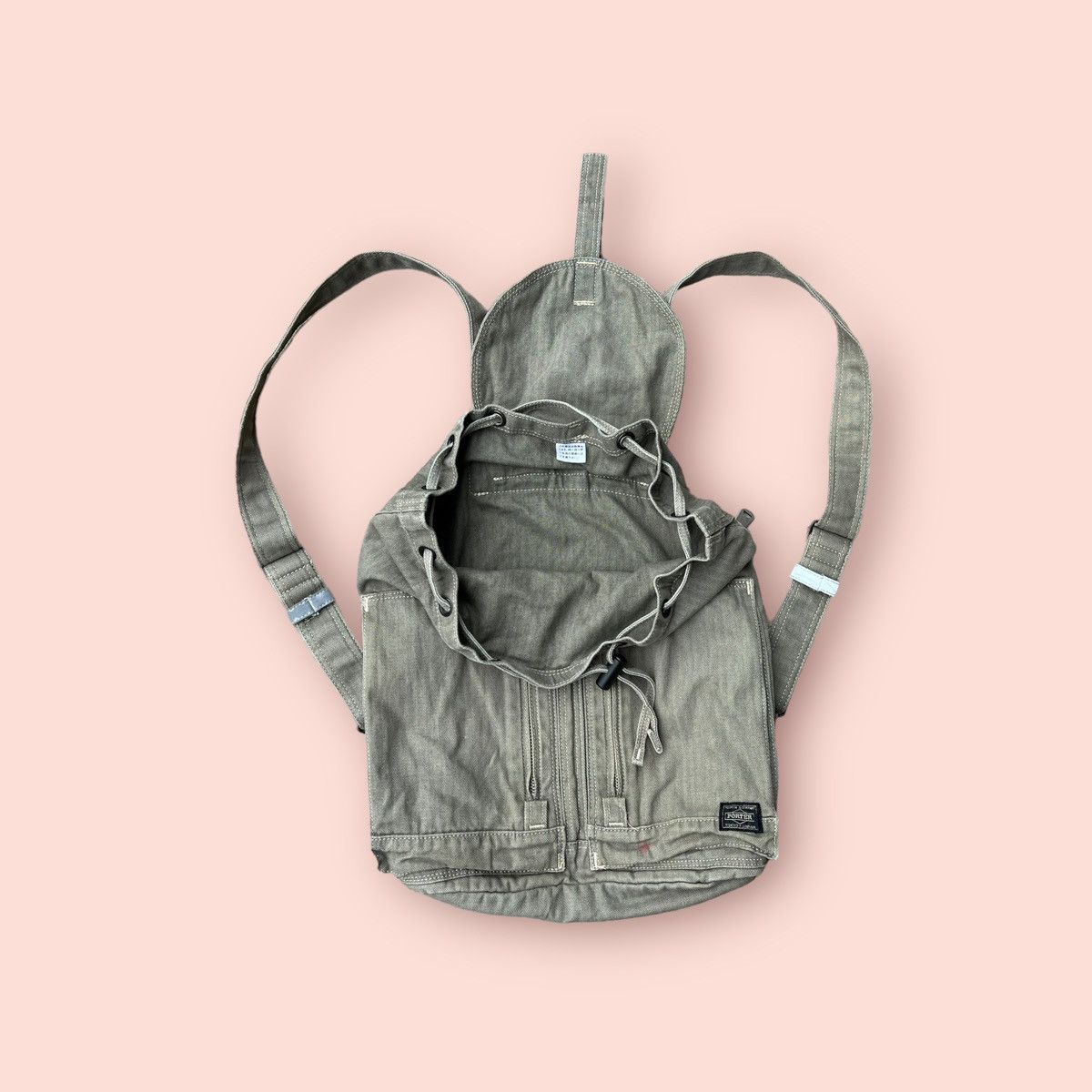 Japanese Brand VINTAGE PORTER HERRINGBONE MINI BACKPACK/RUCKSACK Size ONE SIZE - 11 Thumbnail