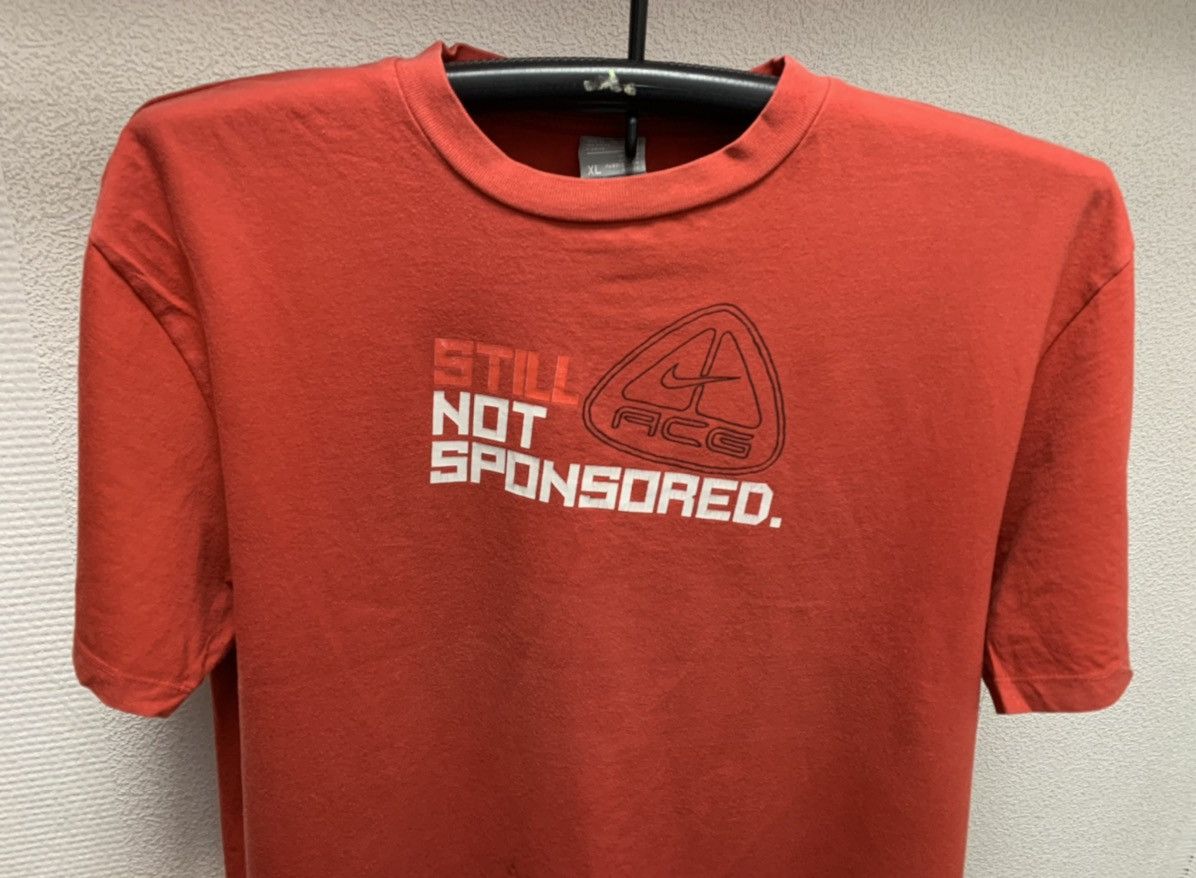 Nike Nike acg still not sponsored vintage red t-shirt Xl big logo Size US XL / EU 56 / 4 - 2 Thumbnail