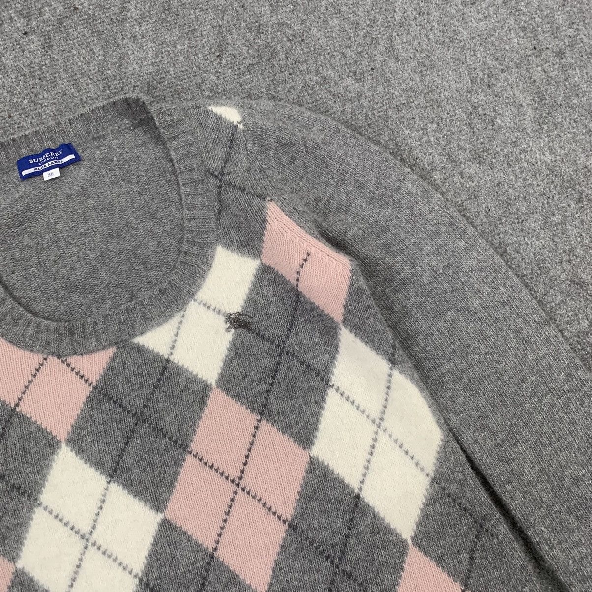 Burberry × Vintage Vintage Burberry Nova Check Blue Label Fleece Sweater Size XS / US 0-2 / IT 36-38 - 5 Thumbnail