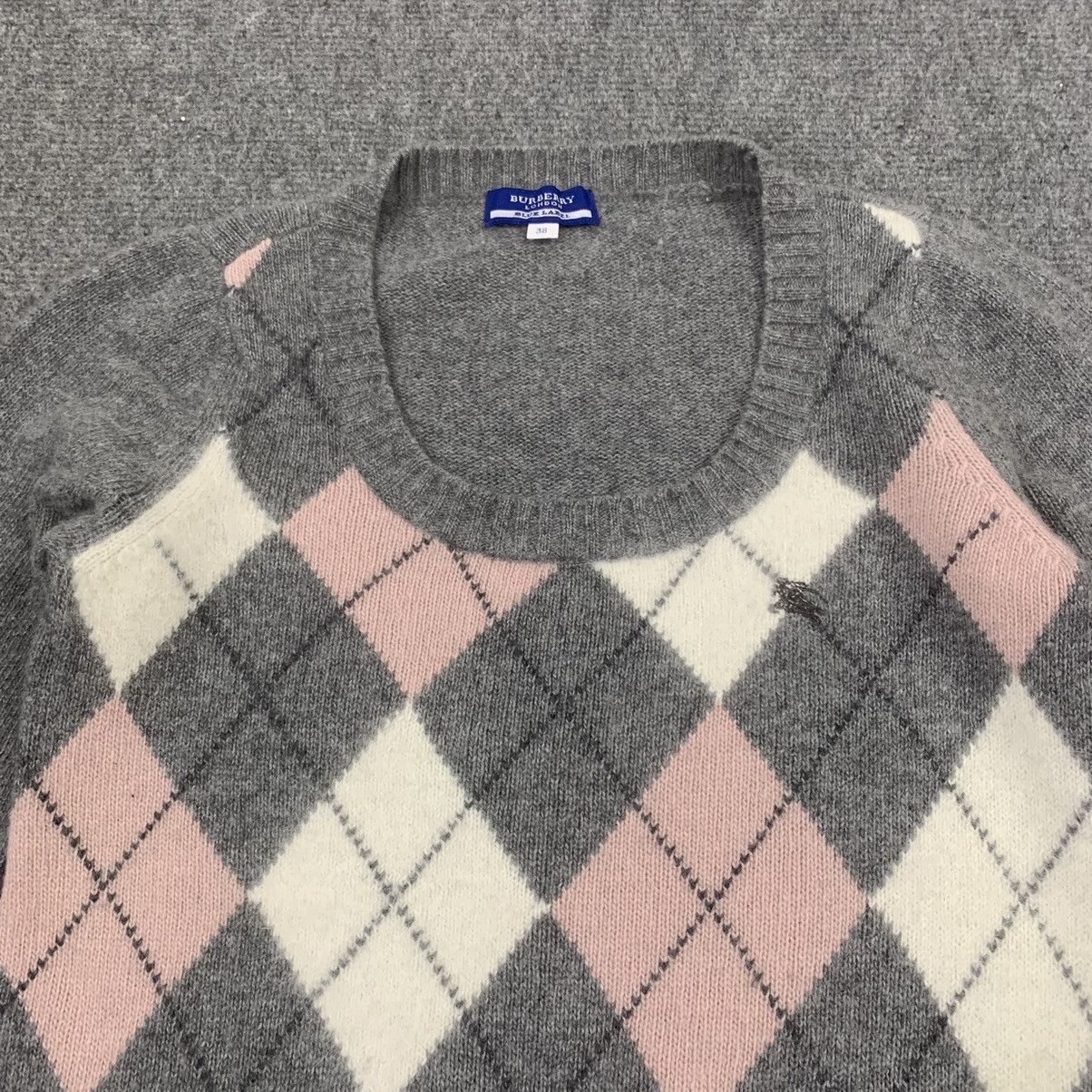Burberry × Vintage Vintage Burberry Nova Check Blue Label Fleece Sweater Size XS / US 0-2 / IT 36-38 - 7 Thumbnail