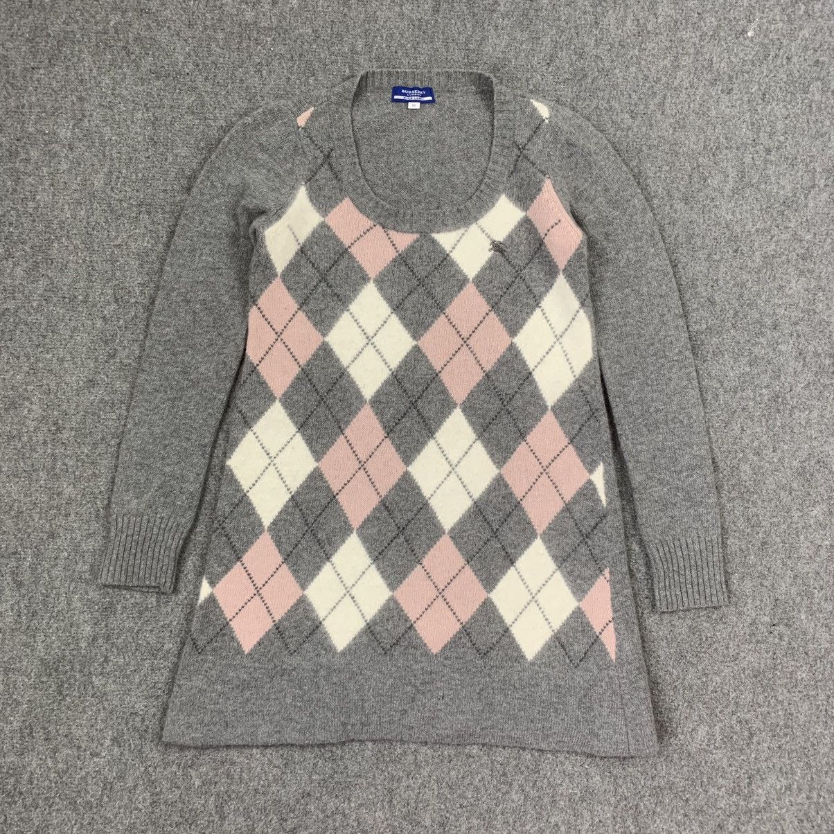 Burberry × Vintage Vintage Burberry Nova Check Blue Label Fleece Sweater Size XS / US 0-2 / IT 36-38 - 1 Thumbnail