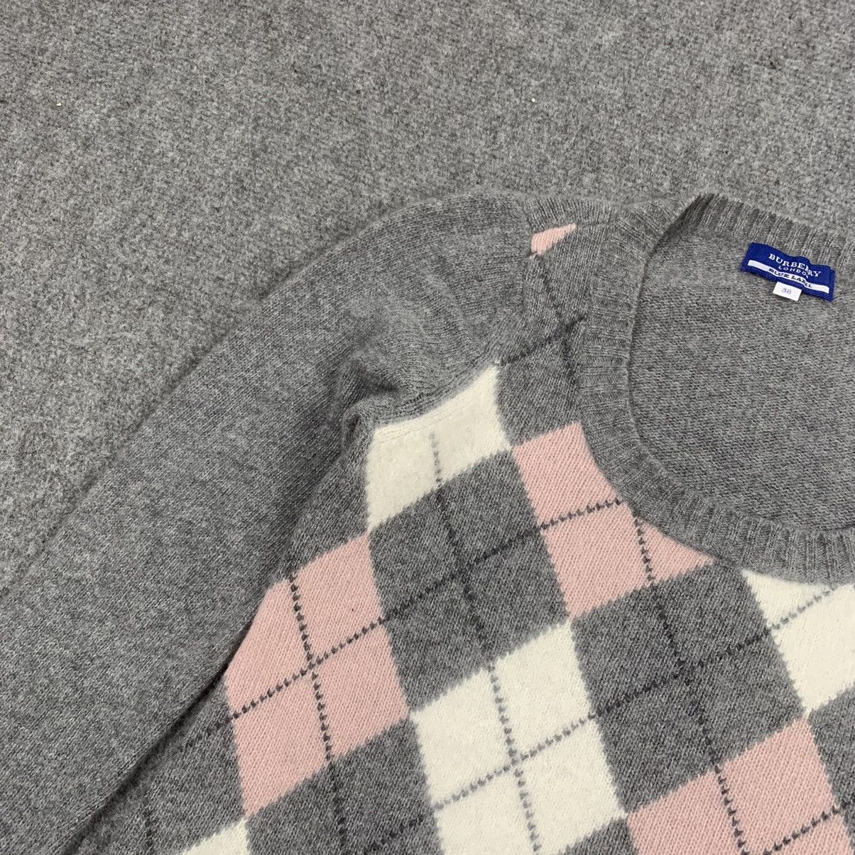 Burberry × Vintage Vintage Burberry Nova Check Blue Label Fleece Sweater Size XS / US 0-2 / IT 36-38 - 6 Thumbnail