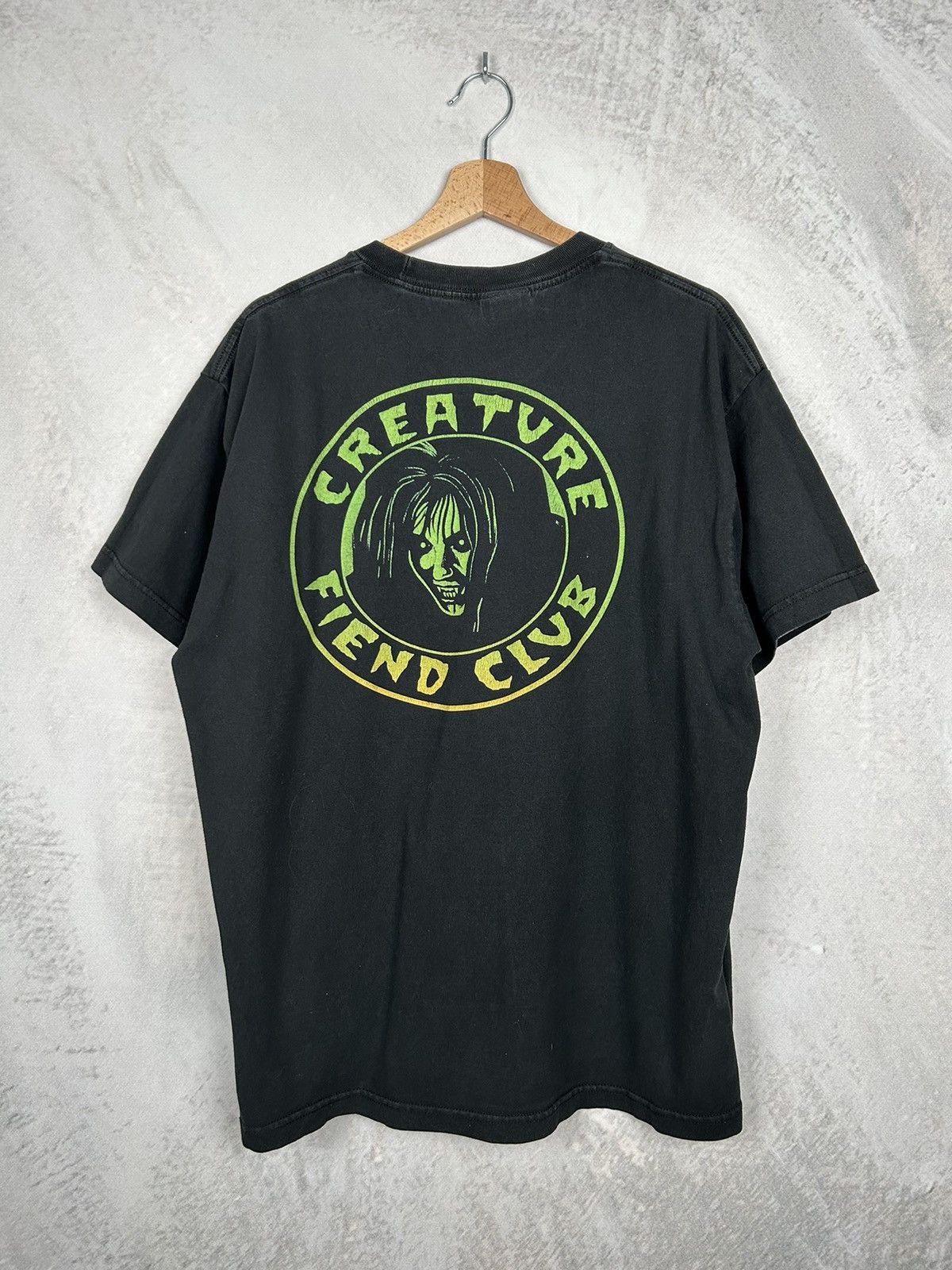 Santa Cruz Skateboards × Vintage Vintage Creature Skateboards Graphic Tee Horror 90s Size US L / EU 52-54 / 3 - 1 Thumbnail