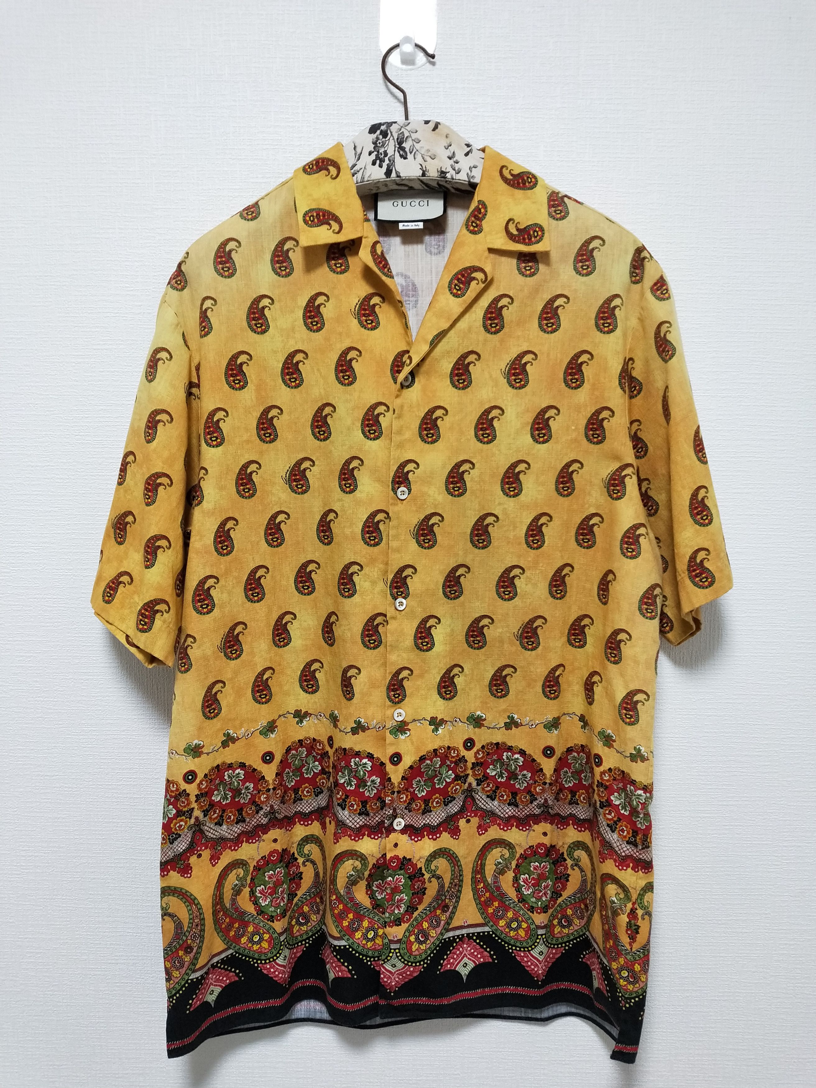 Gucci Paisley Linen Shirt Size US L / EU 52-54 / 3 - 1 Thumbnail