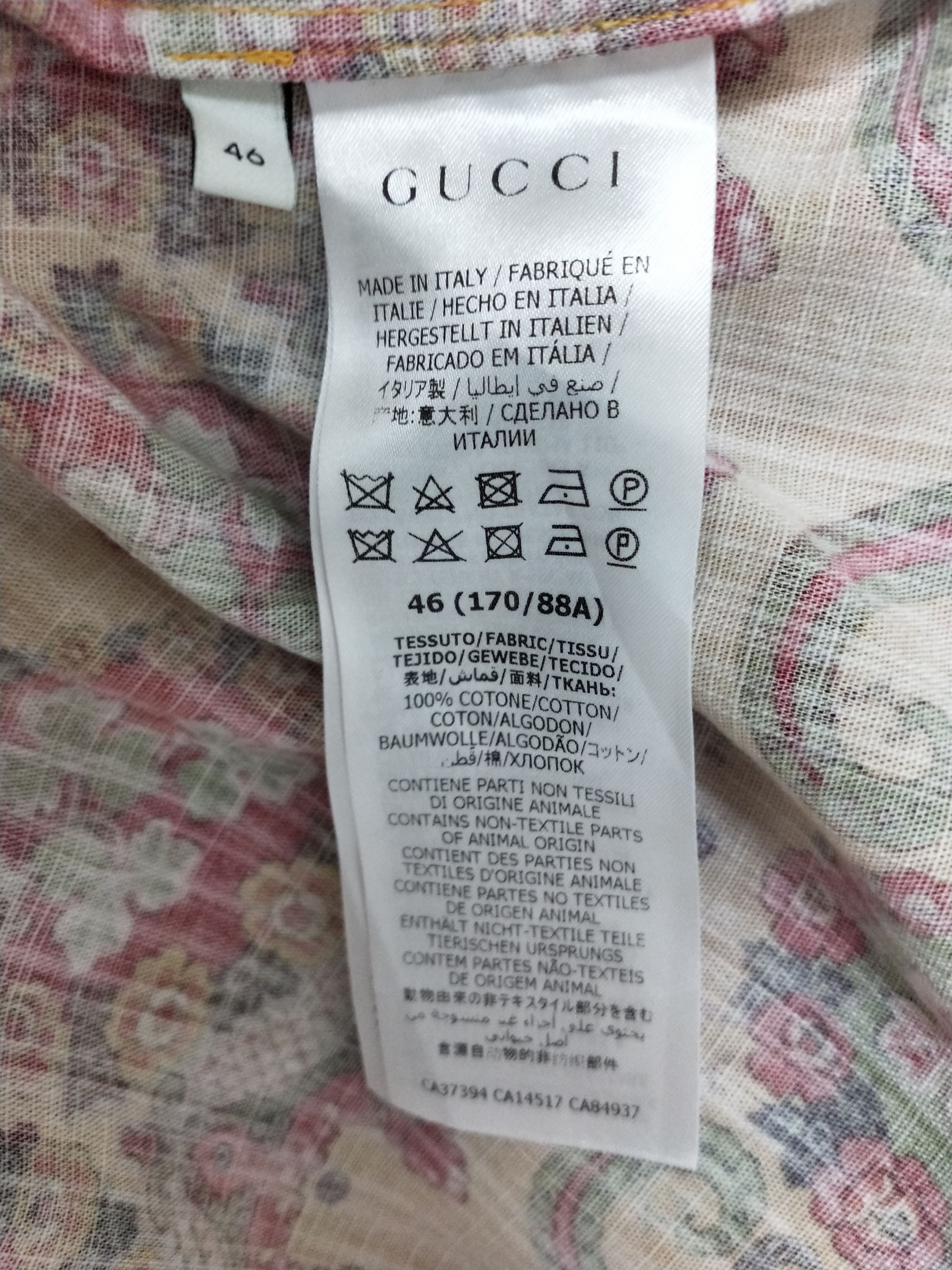 Gucci Paisley Linen Shirt Size US L / EU 52-54 / 3 - 5 Thumbnail