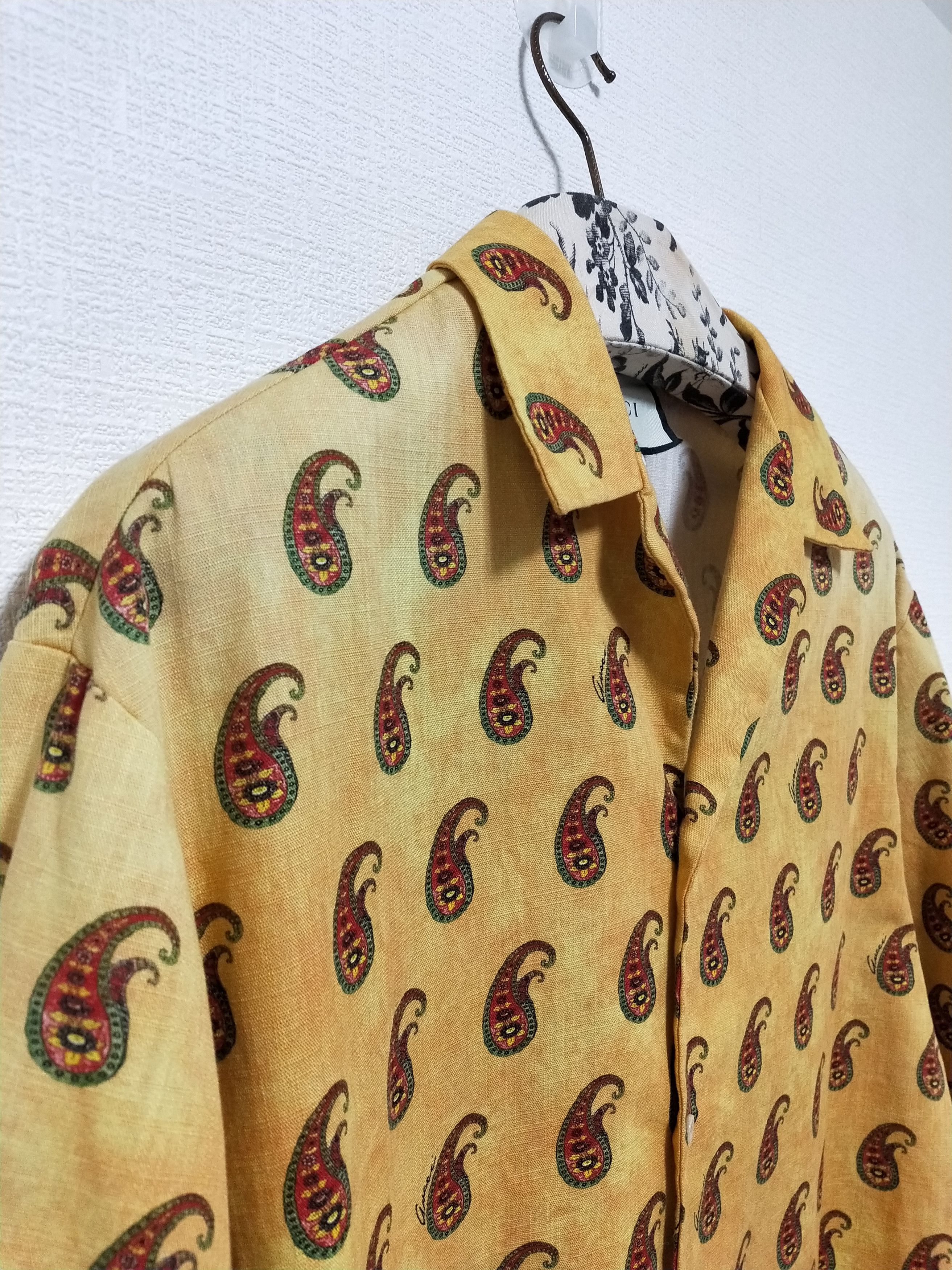 Gucci Paisley Linen Shirt Size US L / EU 52-54 / 3 - 3 Thumbnail