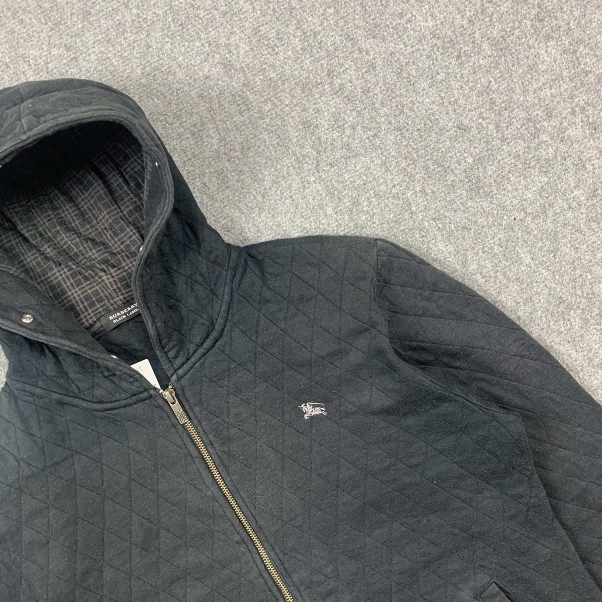 Burberry × Vintage Vintage Burberry Black Label Quilted Hoodie Jacket Size US M / EU 48-50 / 2 - 4 Thumbnail
