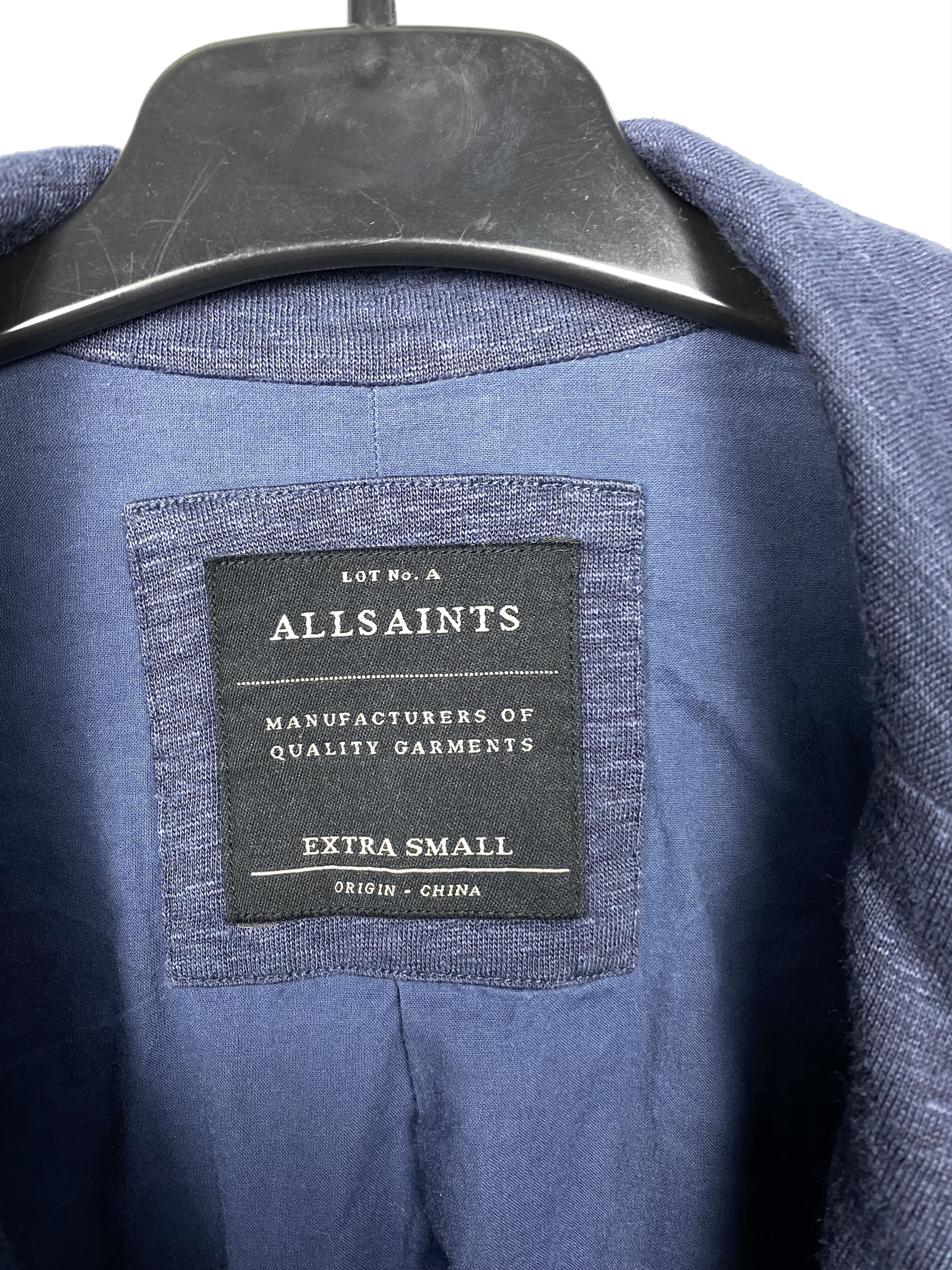 Allsaints Allsaints Mens Cotton Blazer Jacket Cardigan Size US XS / EU 42 / 0 - 3 Thumbnail