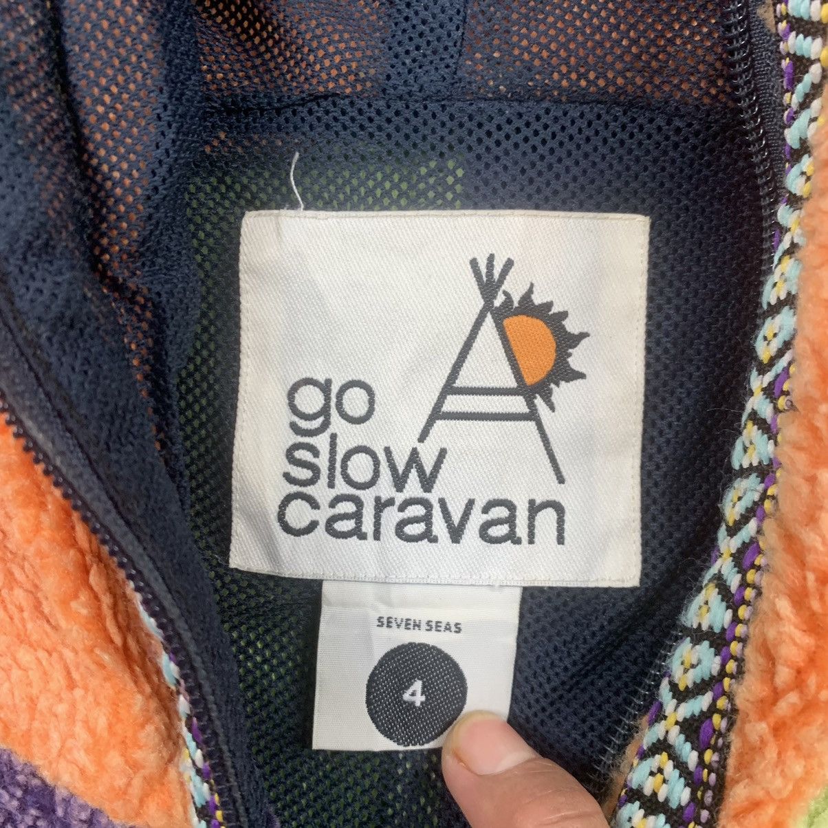 Japanese Brand × go slow caravan Go Slow Caravan Multi Color Deep Pile Fleece Jacket Size US M / EU 48-50 / 2 - 12 Thumbnail