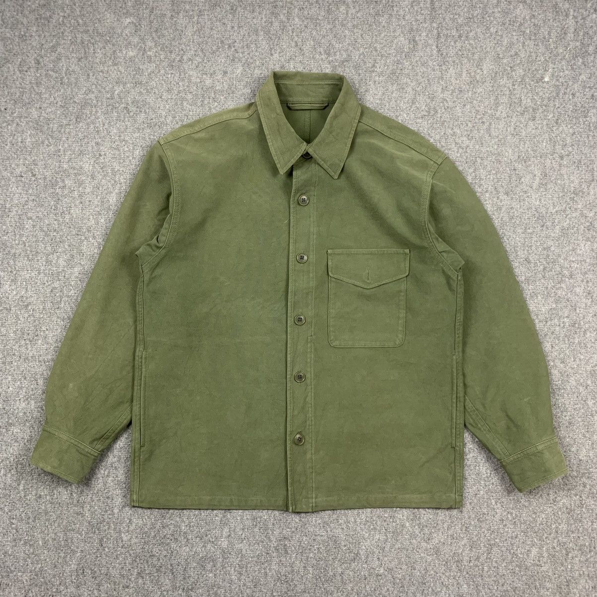 Japanese Brand × Uniqlo × Vintage Vintage Uniqlo Army Green Button Up Jacket Size US S / EU 44-46 / 1 - 1 Thumbnail