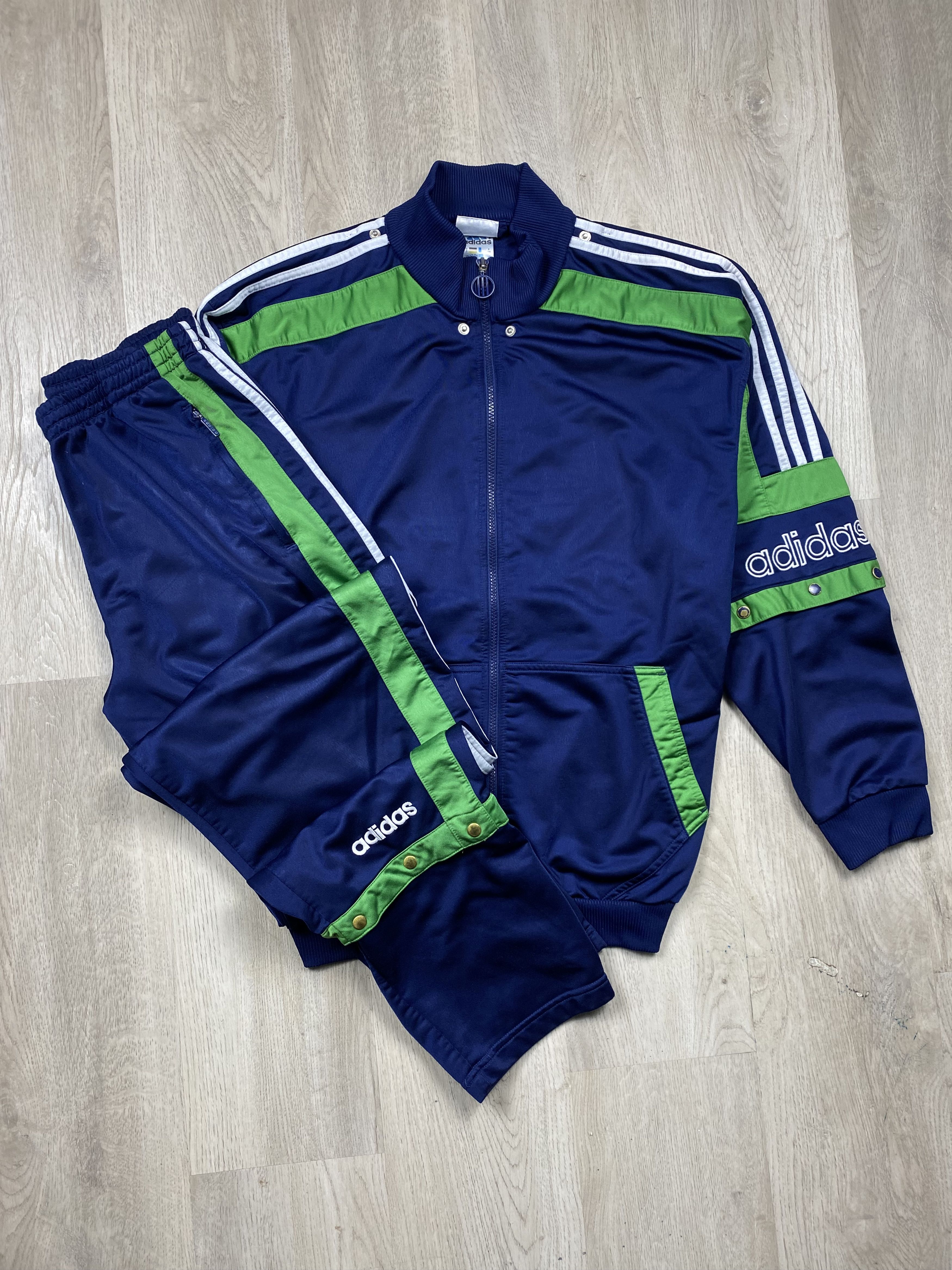 Adidas Adidas Vintage Mens Track Suit Jacket + Pants Size US L / EU 52-54 / 3 - 1 Thumbnail