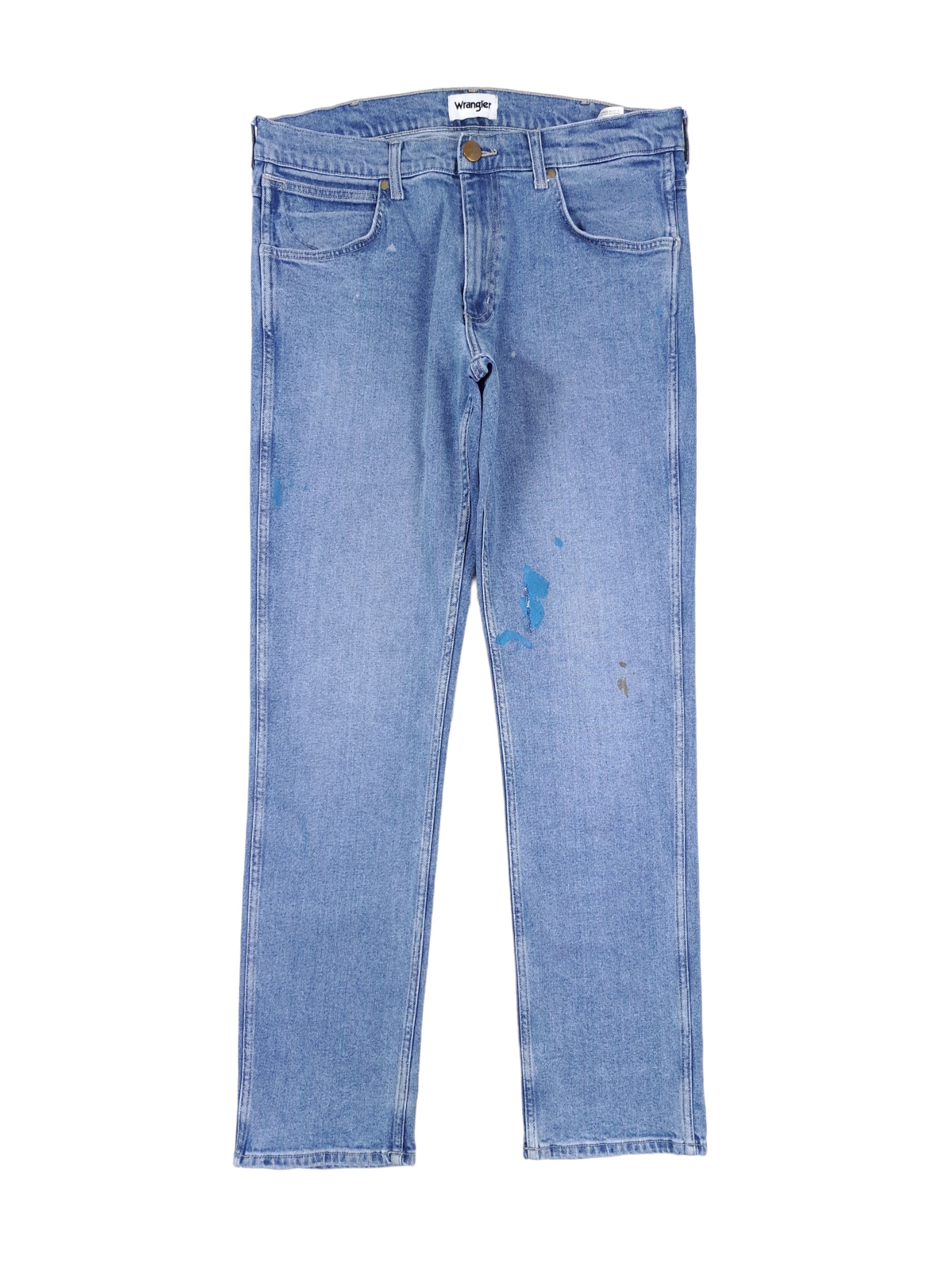 Vintage × Wrangler 💎 Vintage 33/34 Wrangler Painter Blue Denim Jeans Size US 33 - 1 Thumbnail