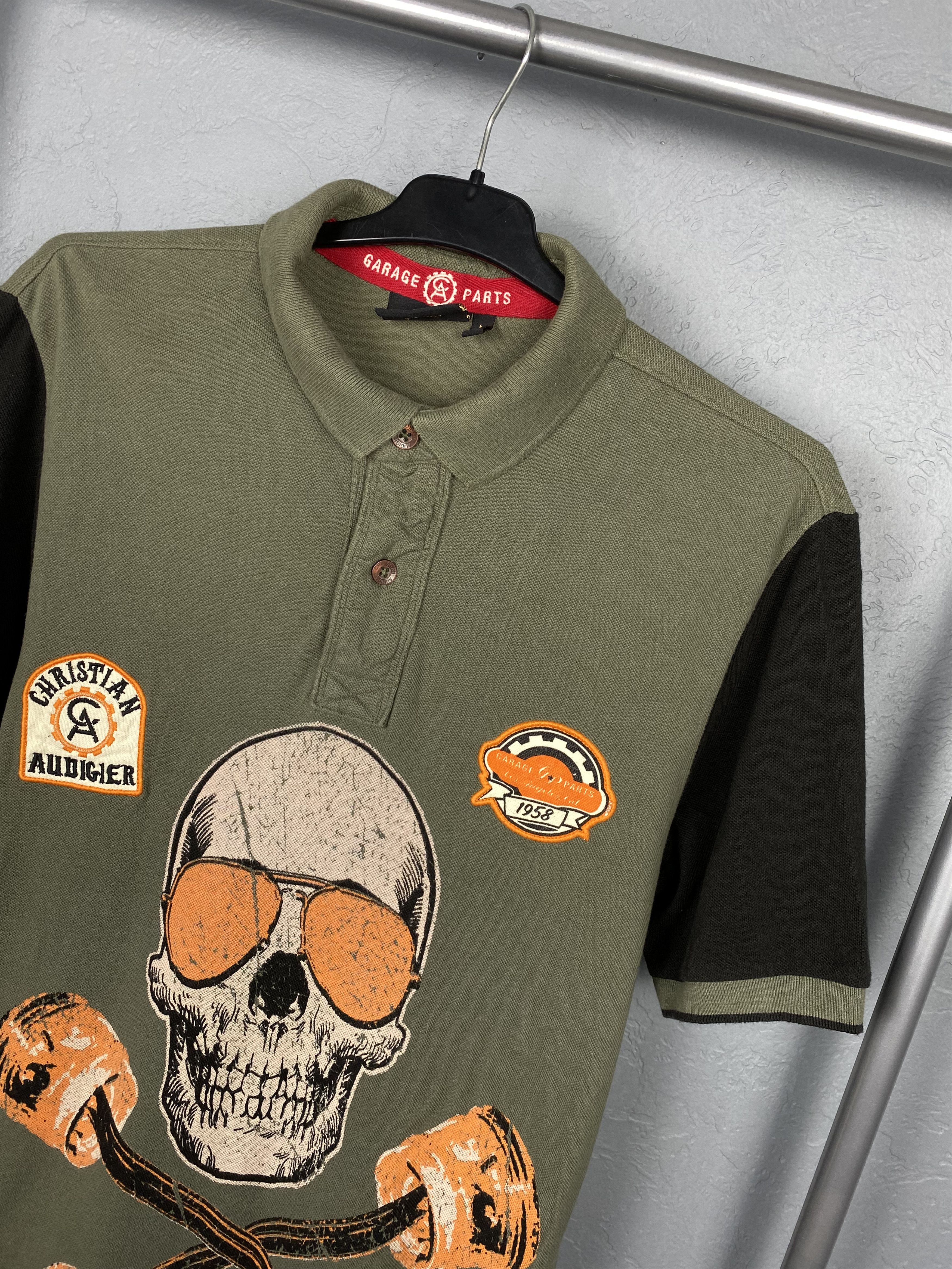 Christian Audigier × Ed Hardy × Vintage Christian Audigier Garage Parts Polo Shirt Tee Ed Hardy Size US L / EU 52-54 / 3 - 2 Thumbnail