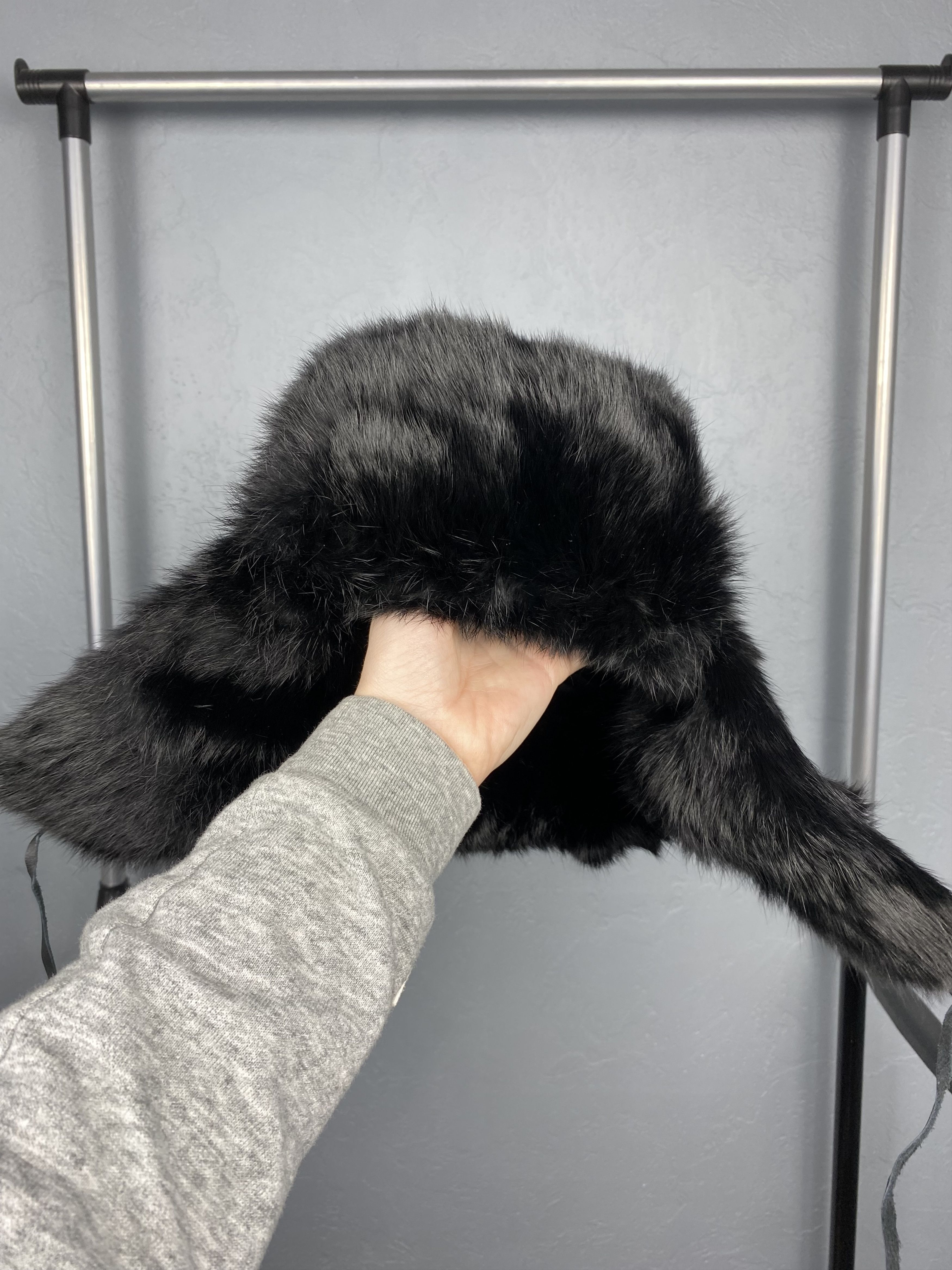 20471120 Vintage Mohair Hat with Ear Flaps Beanie Wool Fur Size ONE SIZE - 1 Thumbnail