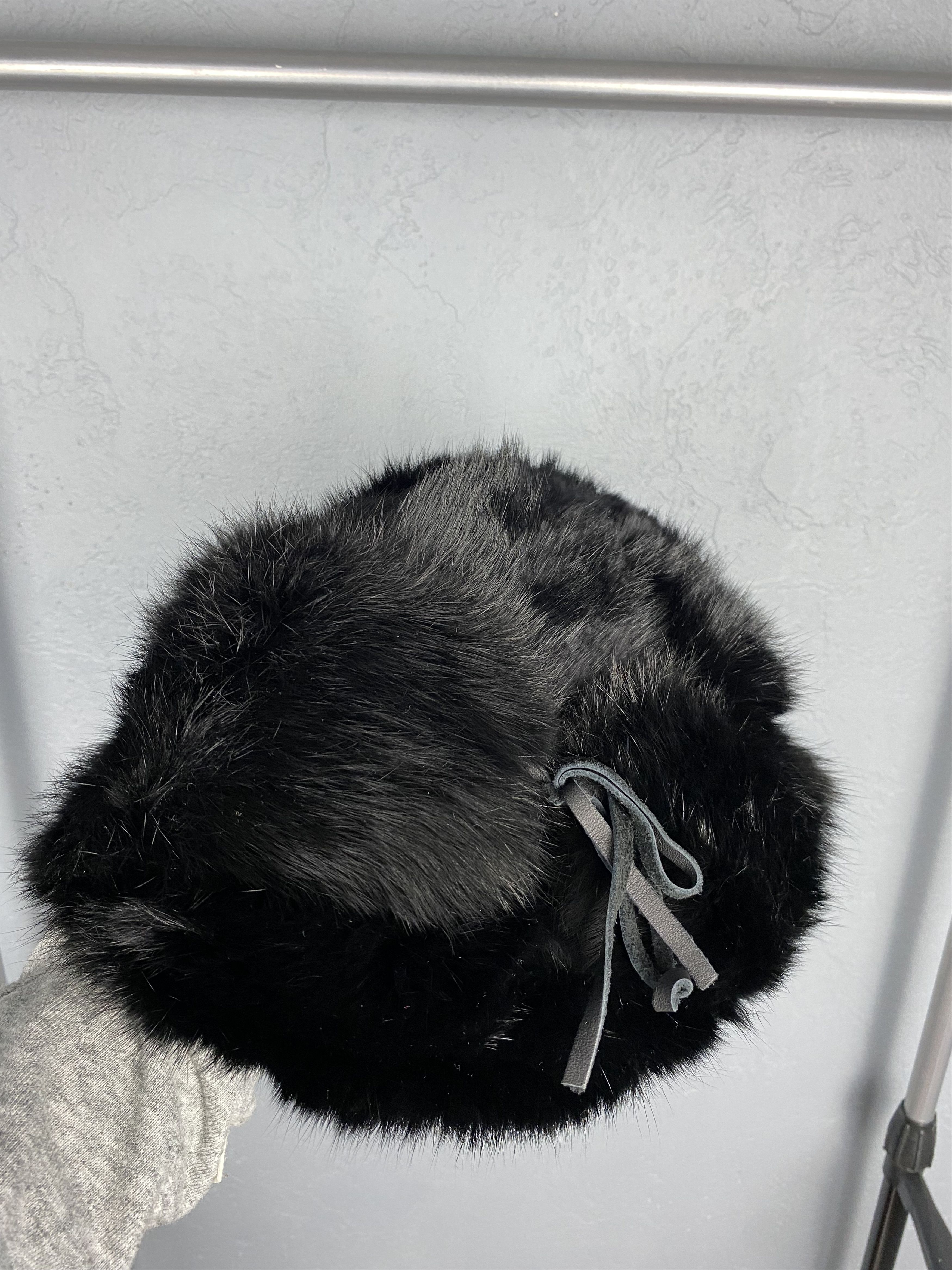 20471120 Vintage Mohair Hat with Ear Flaps Beanie Wool Fur Size ONE SIZE - 5 Thumbnail