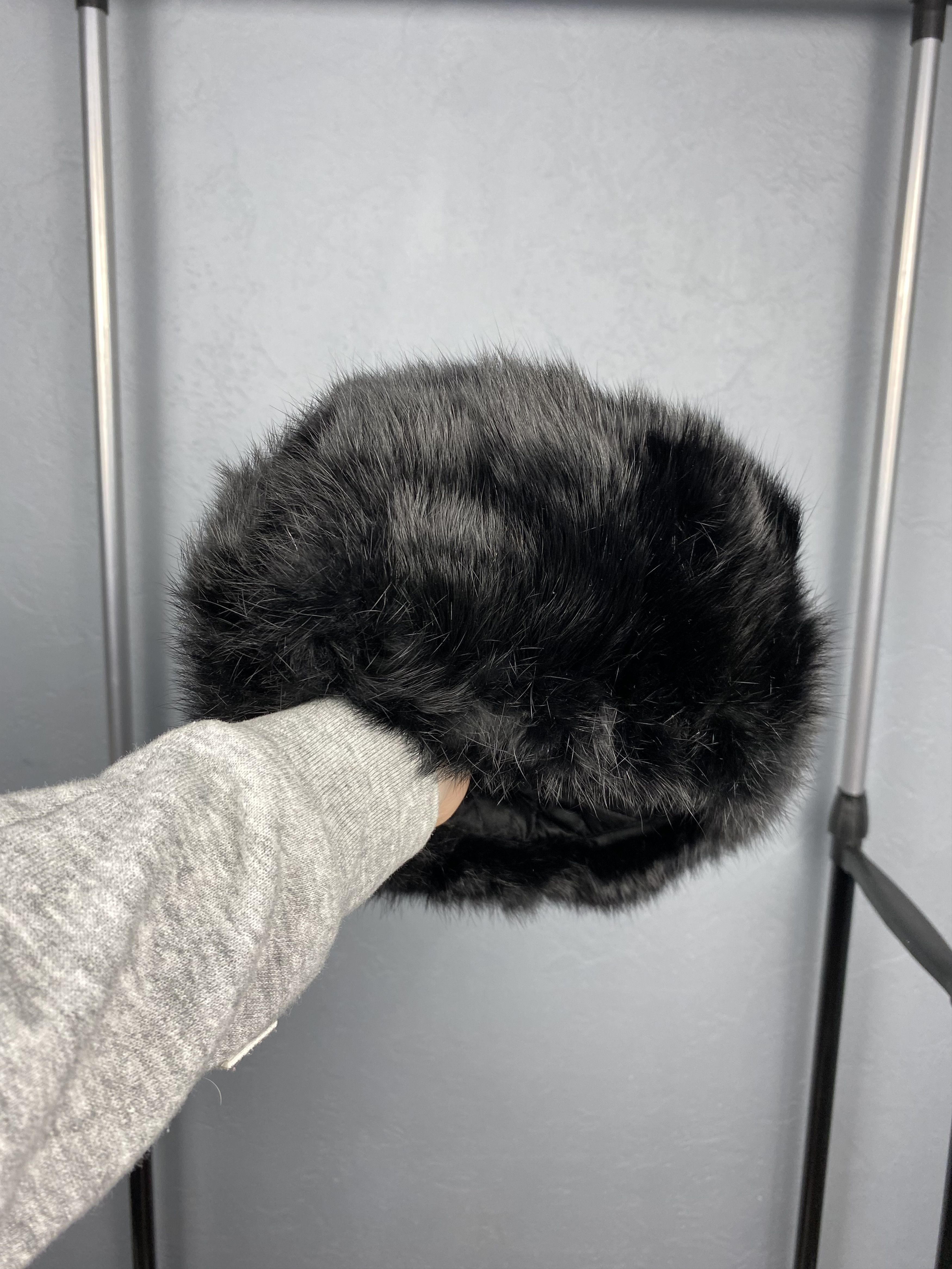 20471120 Vintage Mohair Hat with Ear Flaps Beanie Wool Fur Size ONE SIZE - 4 Thumbnail