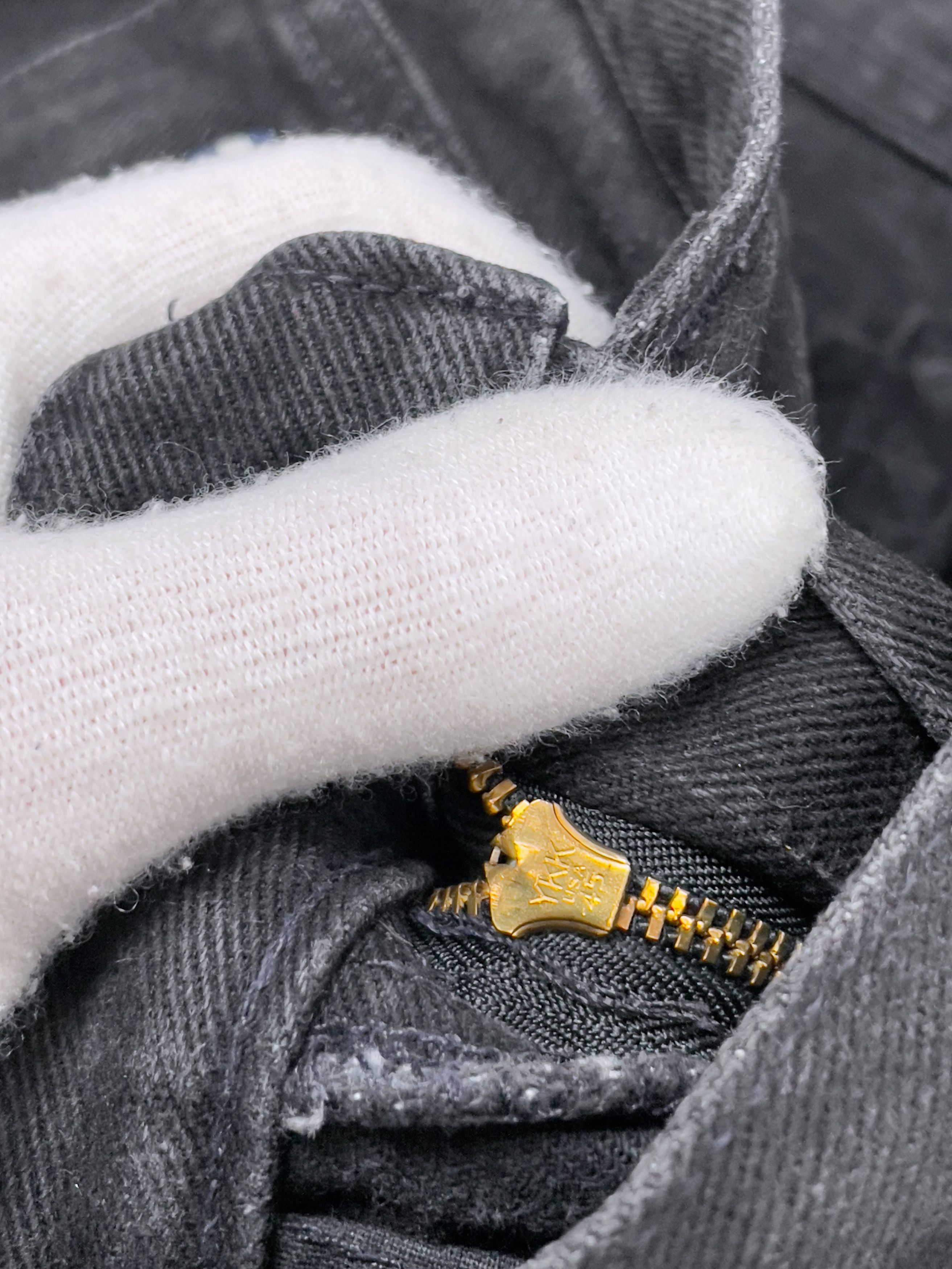 Tommy Hilfiger × Vintage 90s Tommy Hilfiger Made in USA Black Carpenter Wash Denim Size US 31 - 10 Thumbnail