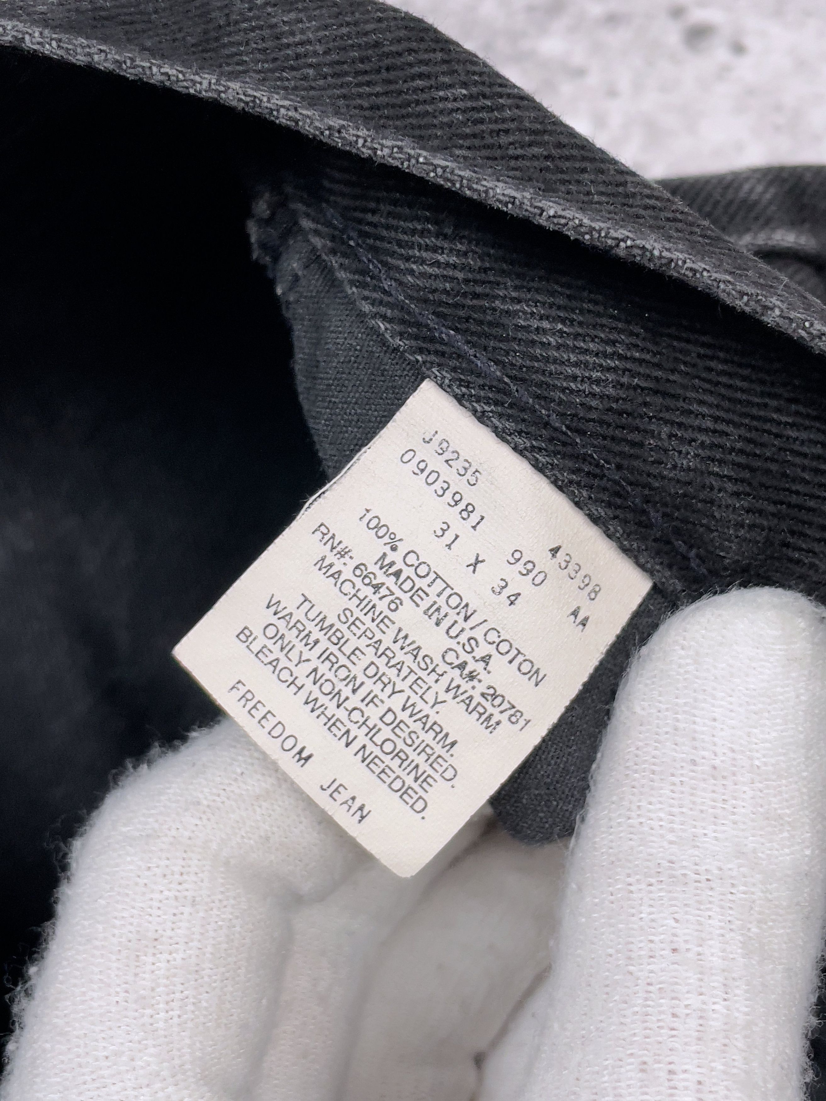 Tommy Hilfiger × Vintage 90s Tommy Hilfiger Made in USA Black Carpenter Wash Denim Size US 31 - 11 Thumbnail
