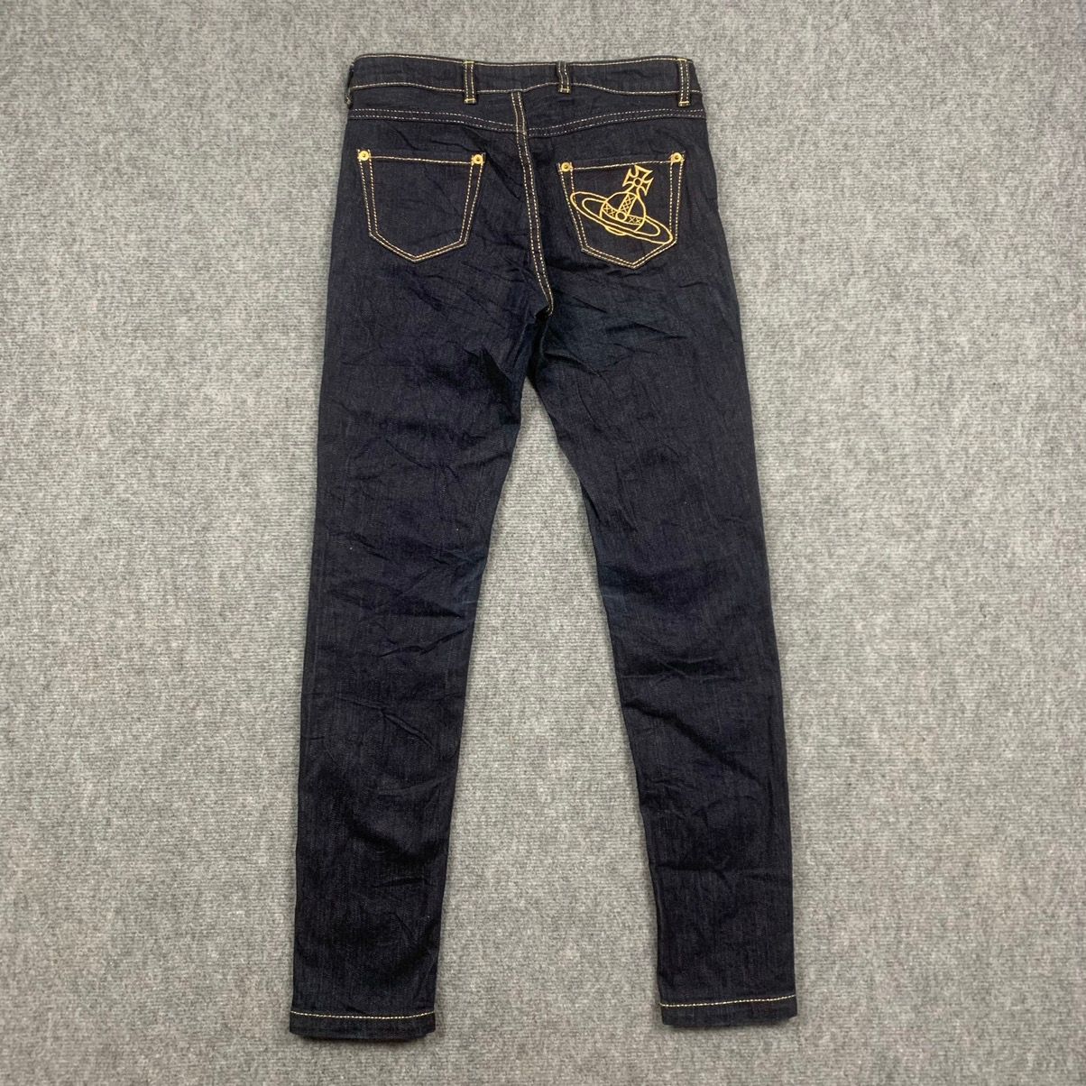 Pre-owned Vivienne Westwood Big Logo Back Pocket Jeans In Black