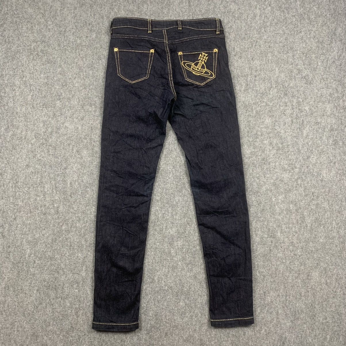 image of Vivienne Westwood Big Logo Back Pocket Jeans in Black, Men's (Size 29)