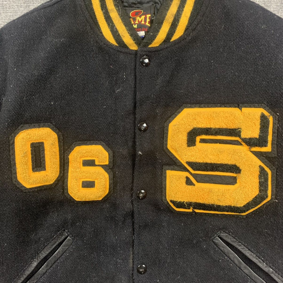 Vintage Vintage 80s Leather Varsity Jacket Made In USA Size US M / EU 48-50 / 2 - 8 Thumbnail