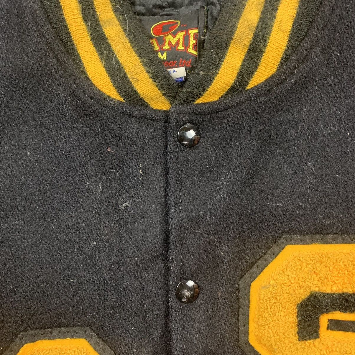 Vintage Vintage 80s Leather Varsity Jacket Made In USA Size US M / EU 48-50 / 2 - 6 Thumbnail