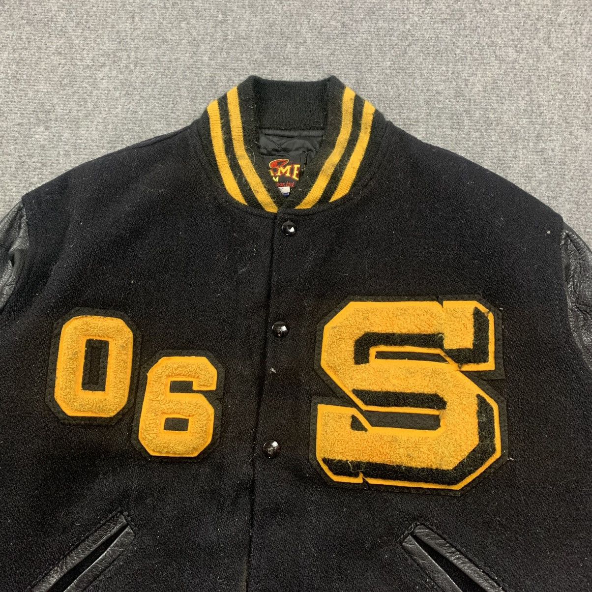 Vintage Vintage 80s Leather Varsity Jacket Made In USA Size US M / EU 48-50 / 2 - 7 Thumbnail