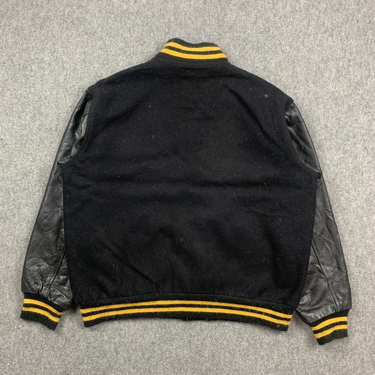 Vintage Vintage 80s Leather Varsity Jacket Made In USA Size US M / EU 48-50 / 2 - 13 Thumbnail