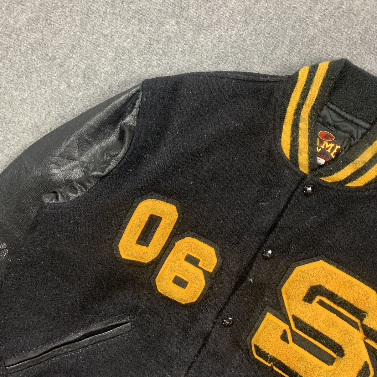Vintage Vintage 80s Leather Varsity Jacket Made In USA Size US M / EU 48-50 / 2 - 5 Thumbnail