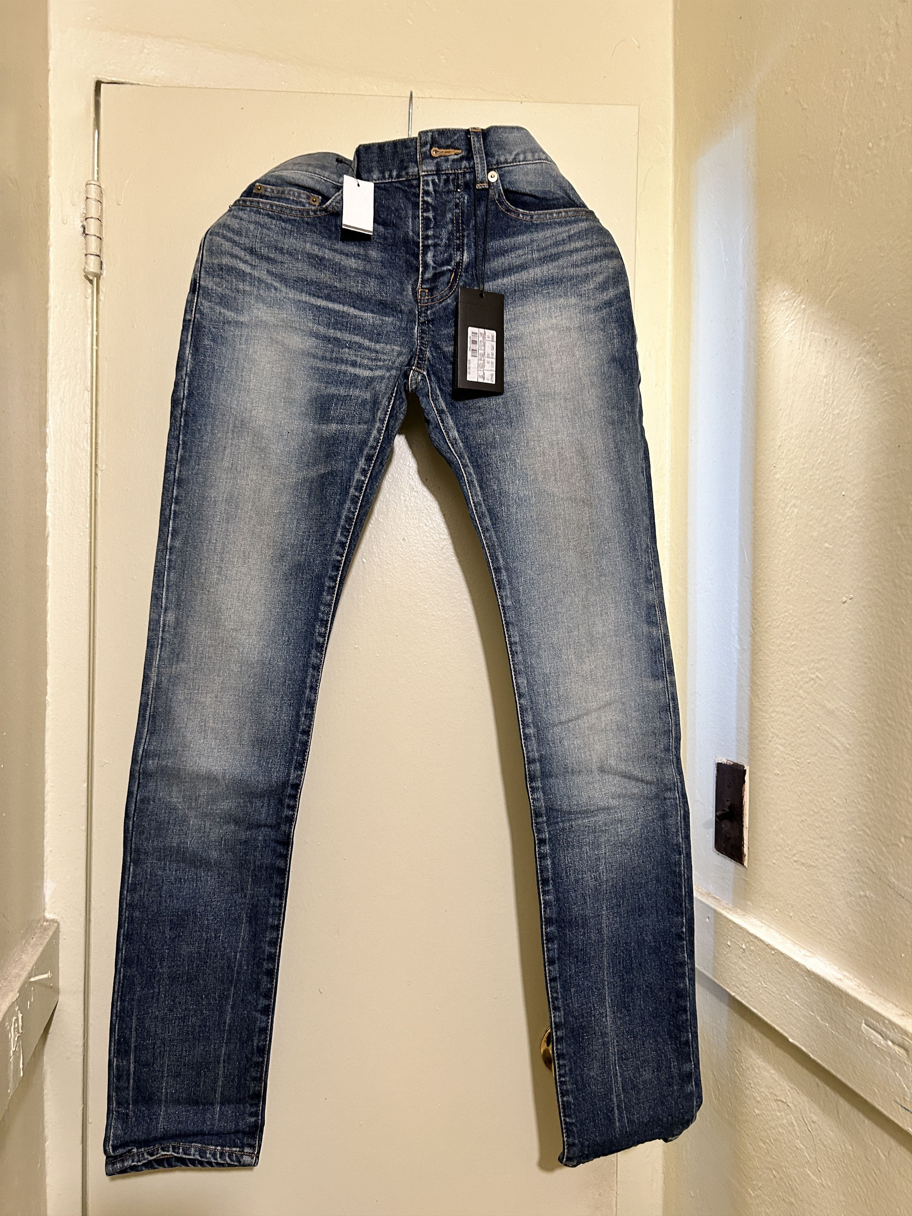 Hedi Slimane × Saint Laurent Paris Saint laurent 2017 461223 y897m denim jeans whisker Size US 32 / EU 48 - 1 Thumbnail
