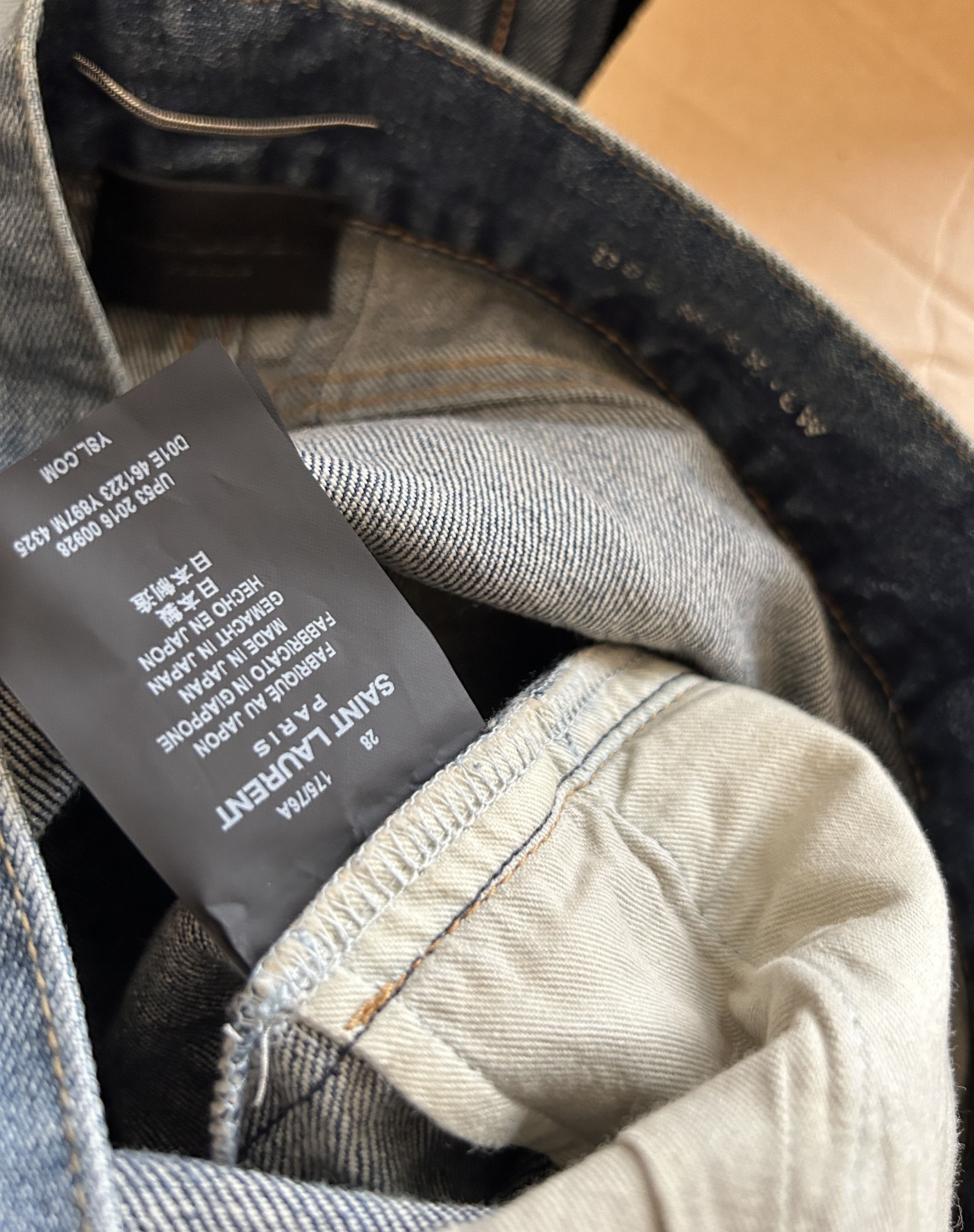 Hedi Slimane × Saint Laurent Paris Saint laurent 2017 461223 y897m denim jeans whisker Size US 28 / EU 44 - 6 Thumbnail