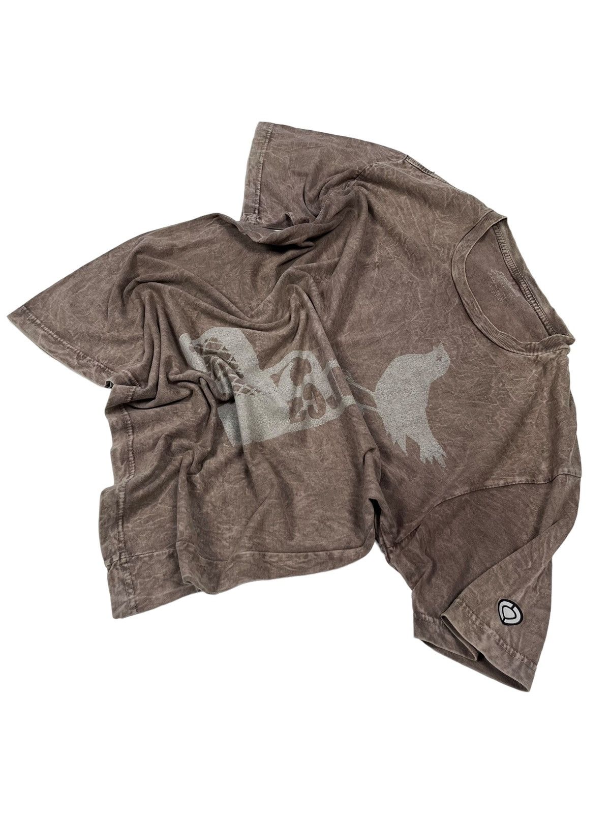 C1RCA Vintage Circa Skateboarding Brown Stone Washed T-shirt w Gun Size US L / EU 52-54 / 3 - 6 Thumbnail